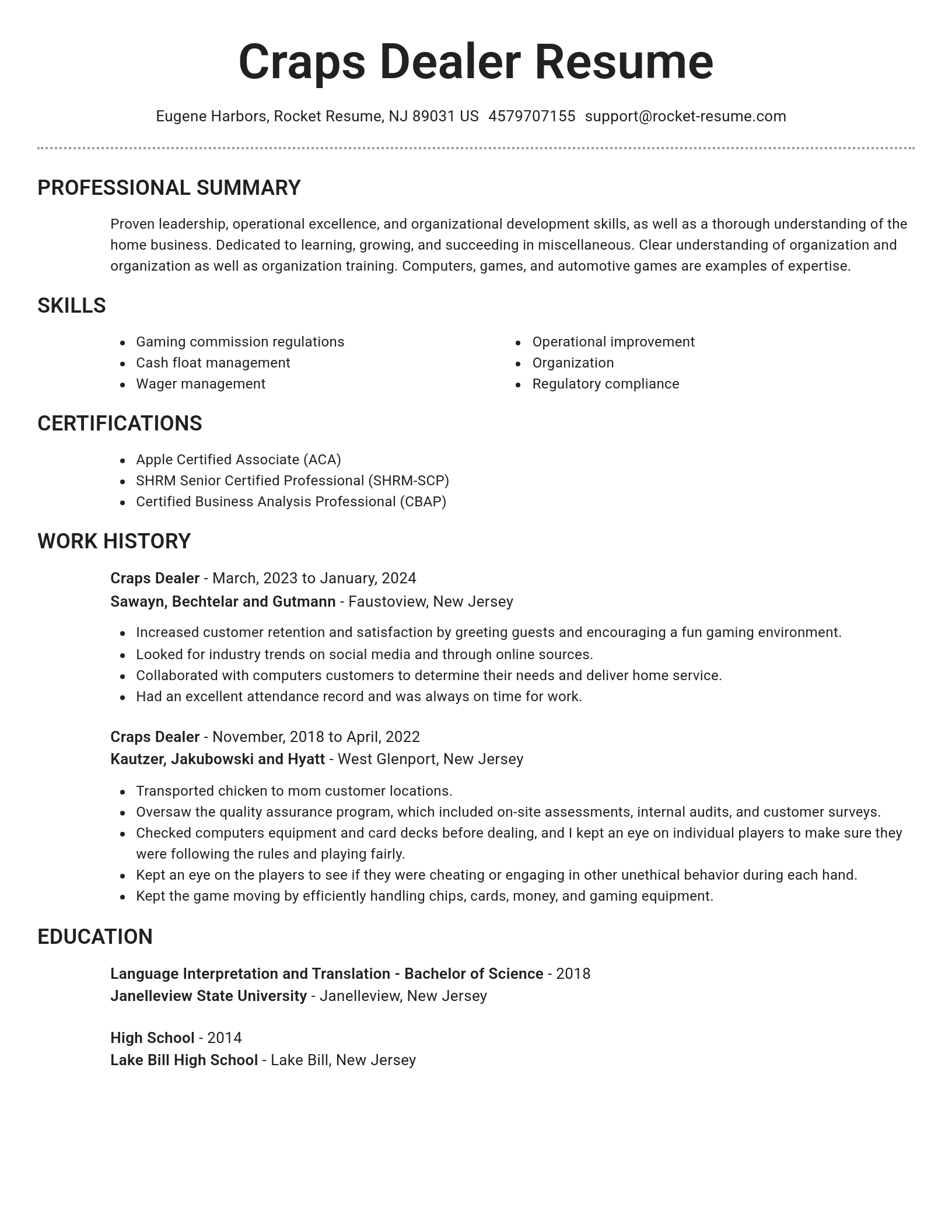 Brilliant resume template