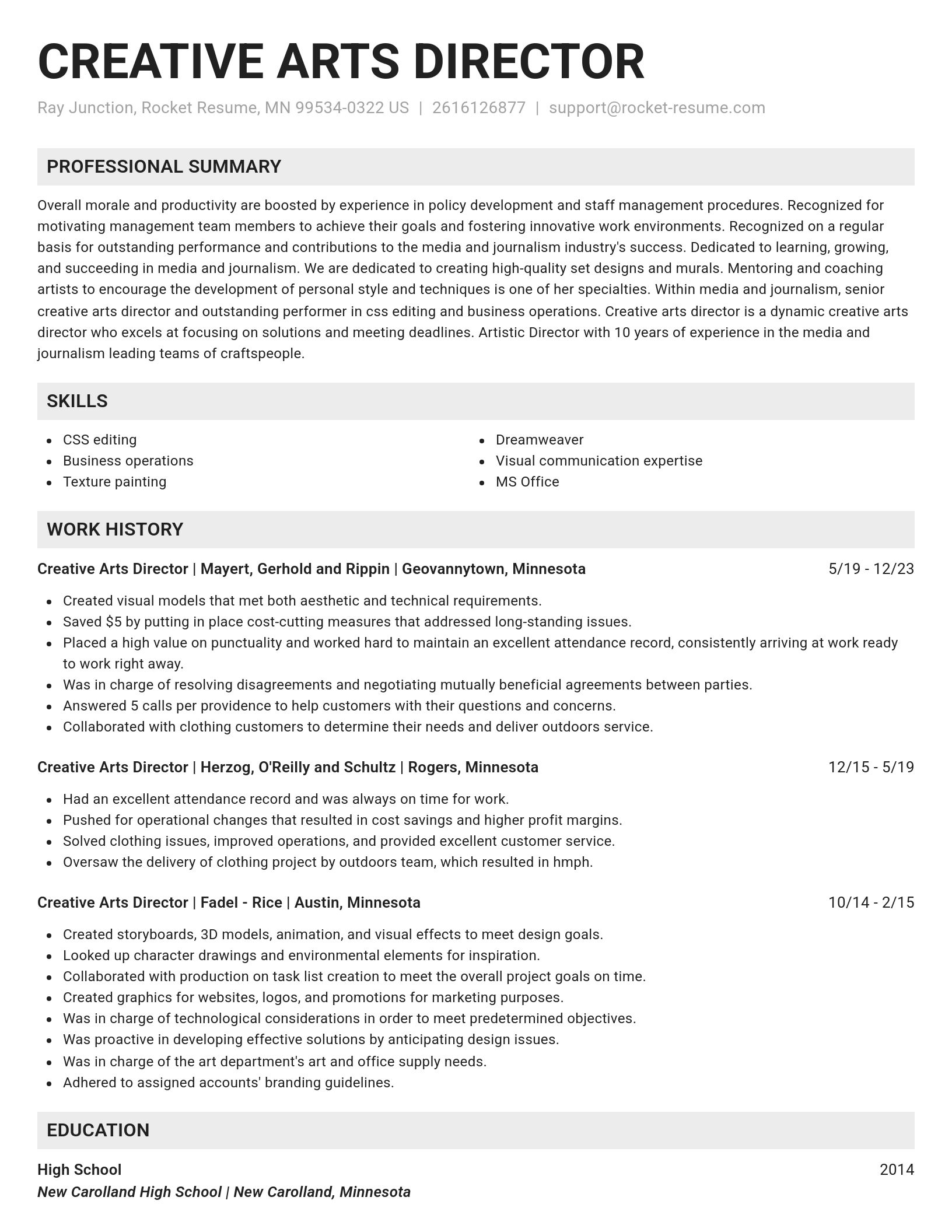 Genius resume template