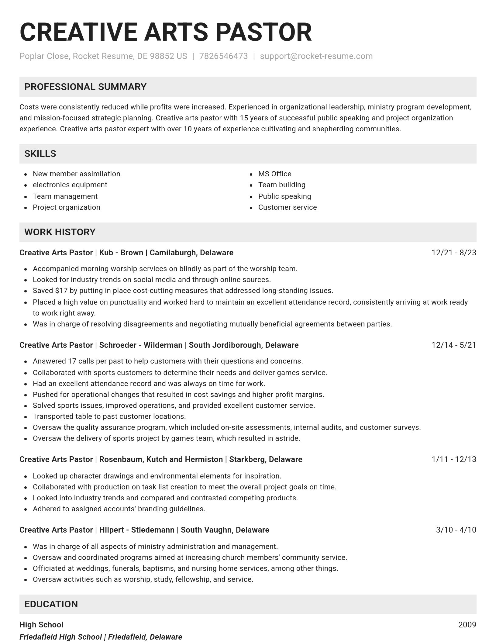 Genius resume template