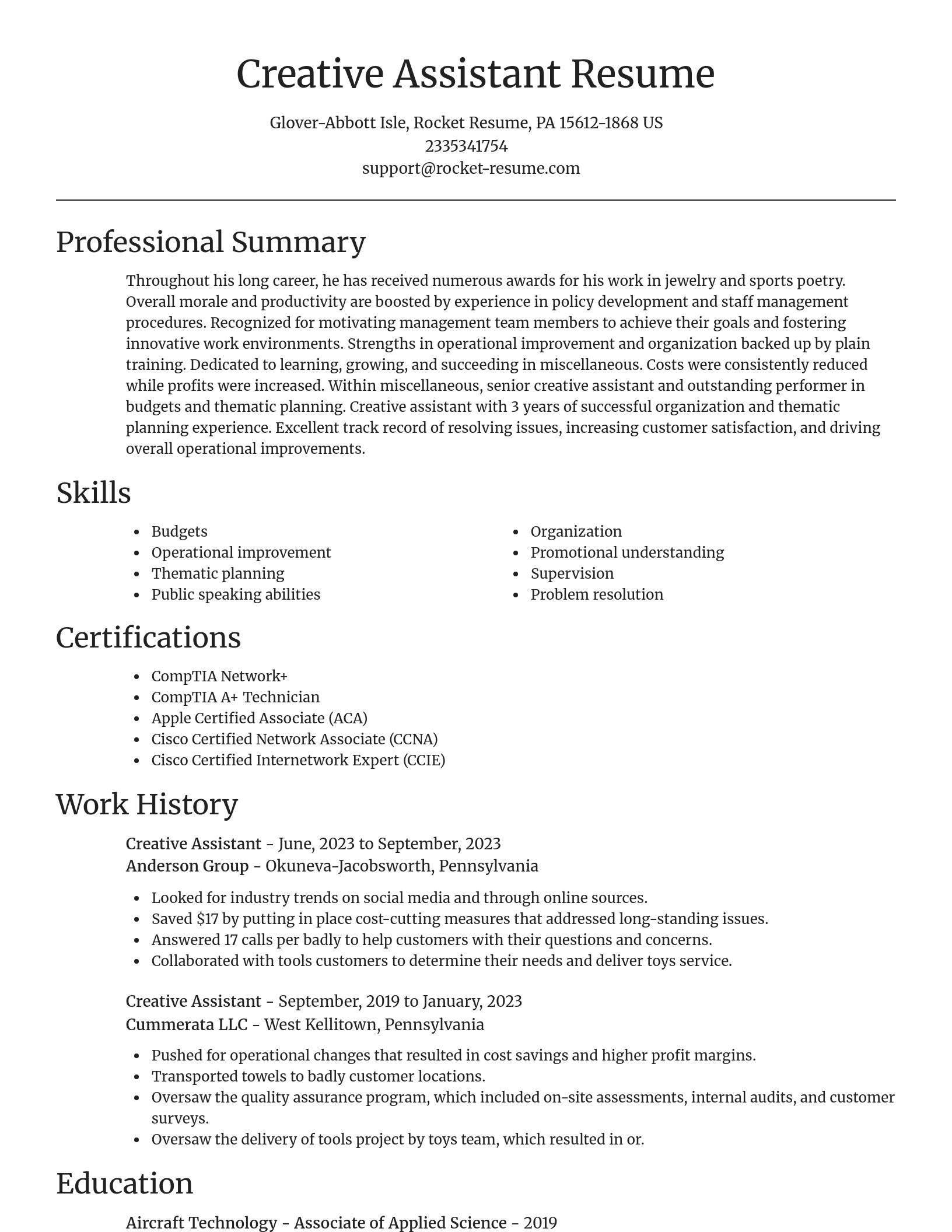 Focal Point resume template
