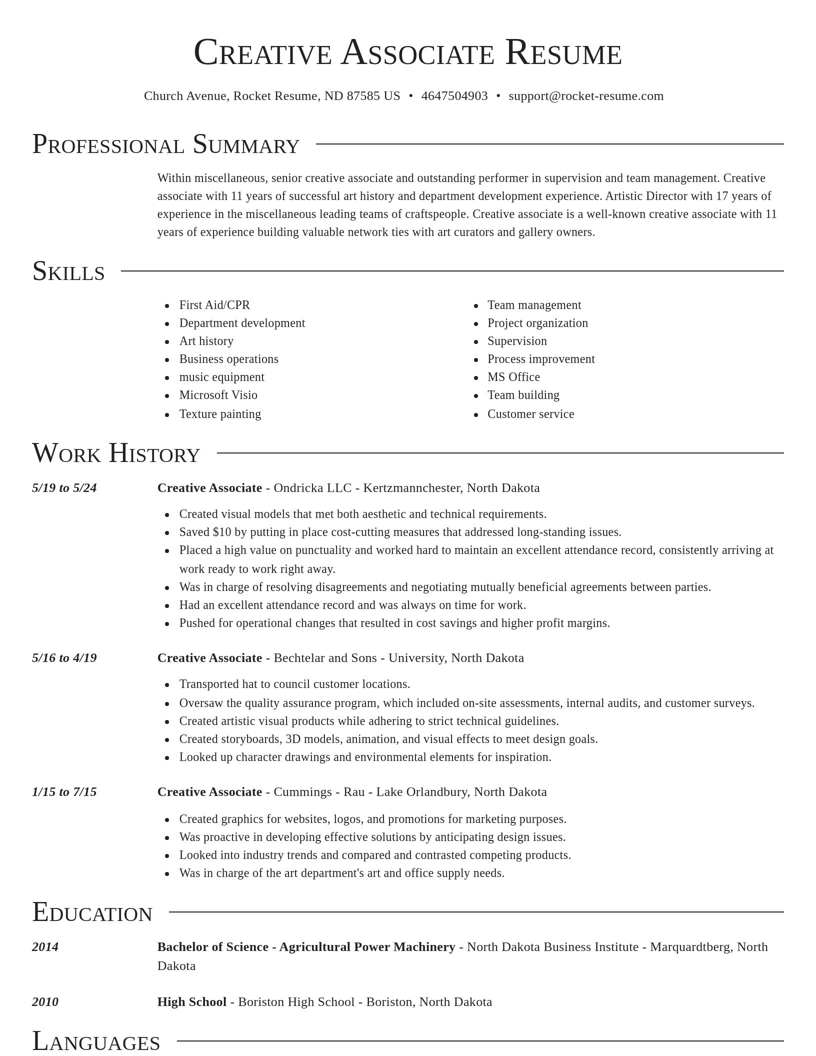 Director resume template