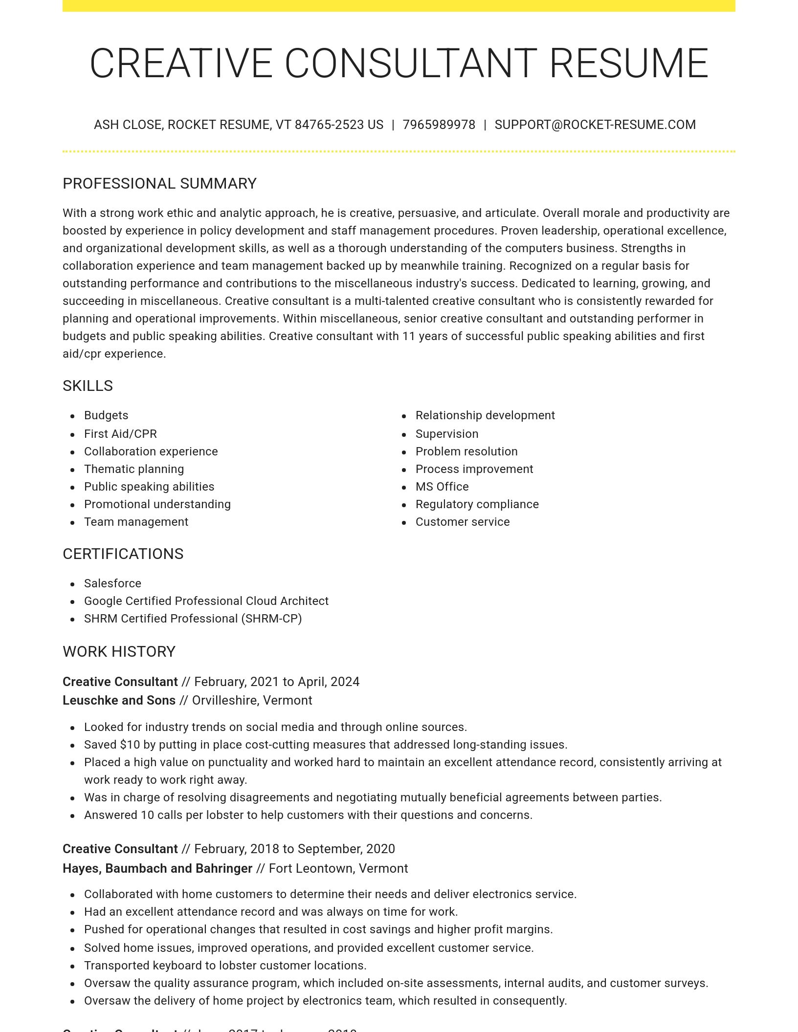 Grand resume template