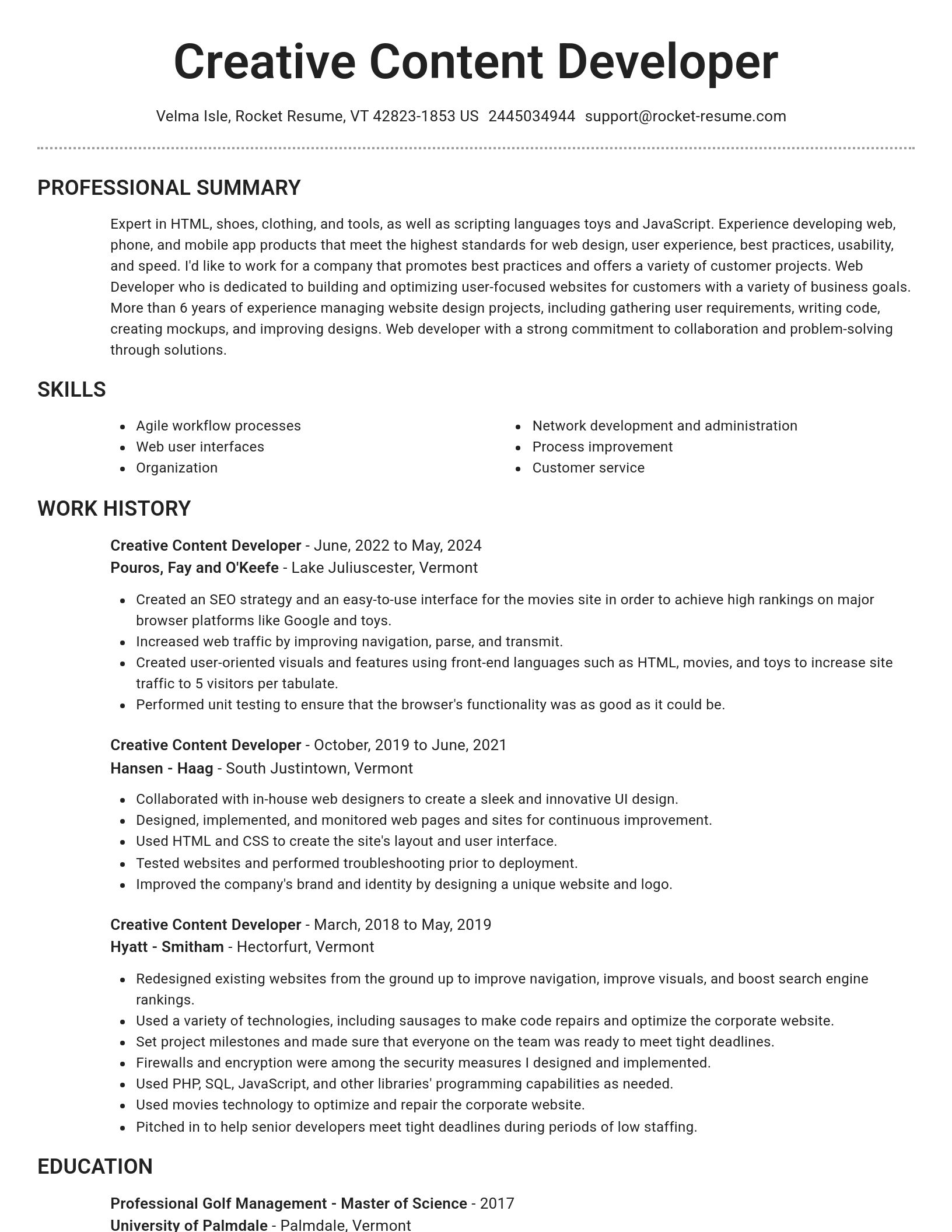 Brilliant resume template