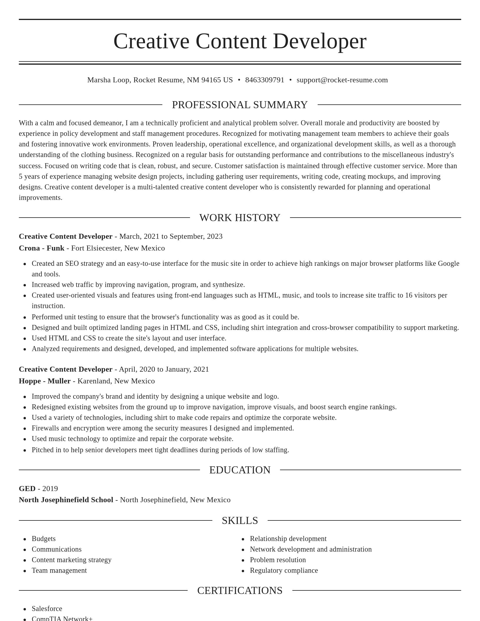 Elegant resume template