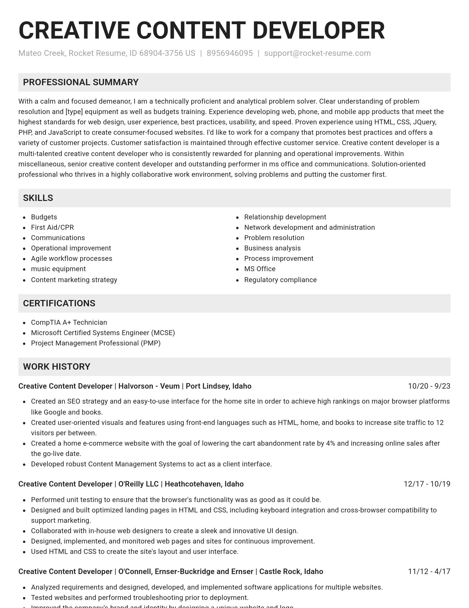 Genius resume template