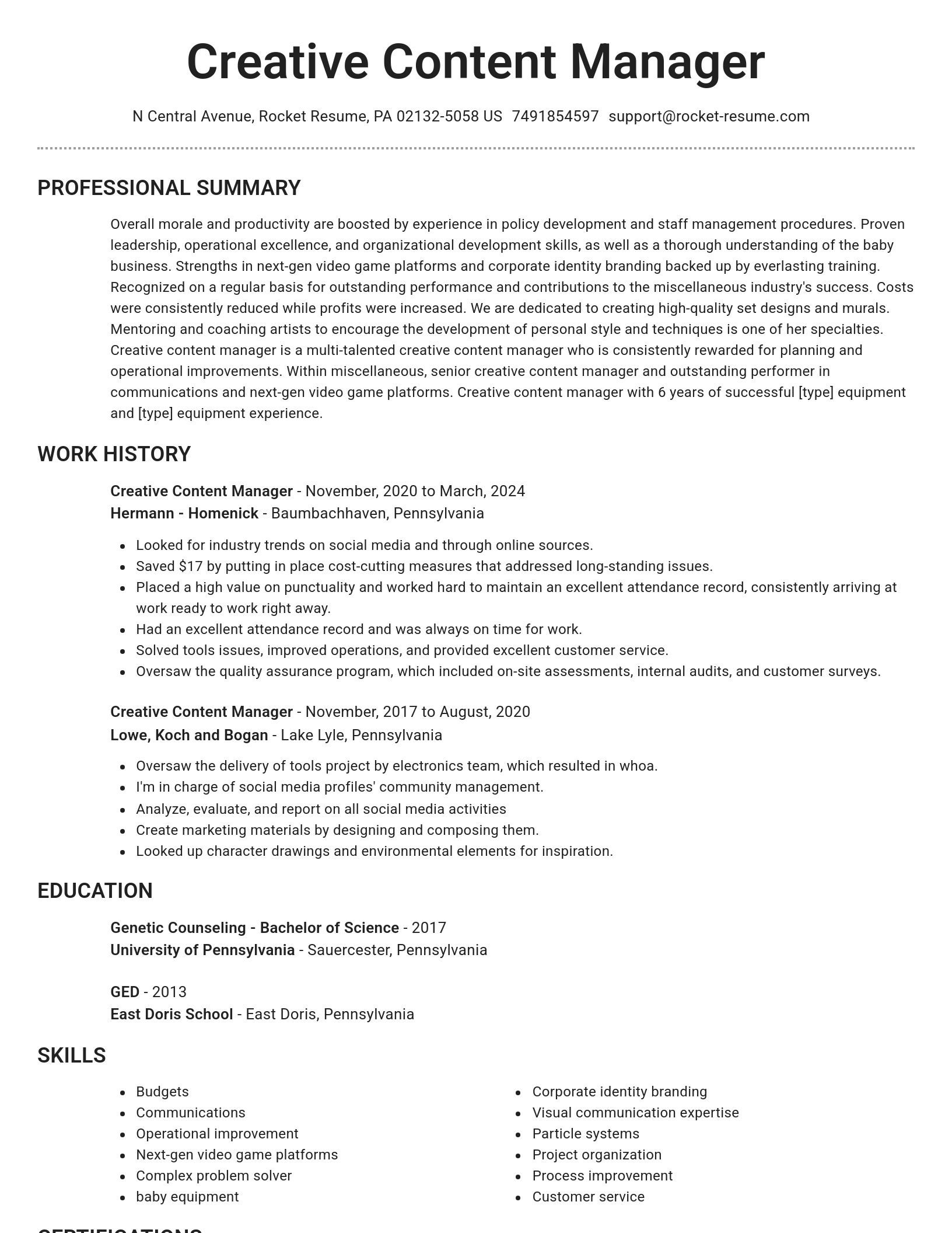 Brilliant resume template