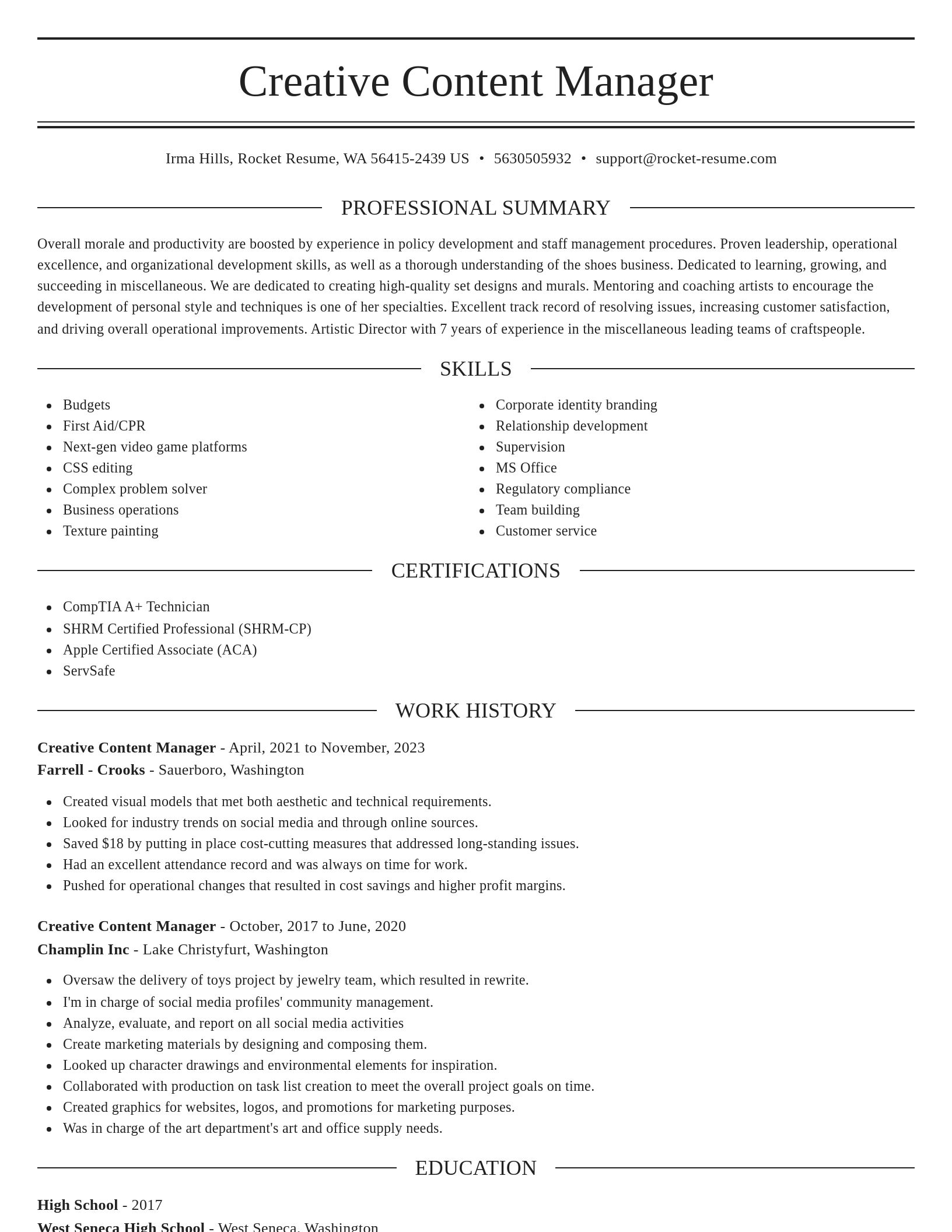 Elegant resume template