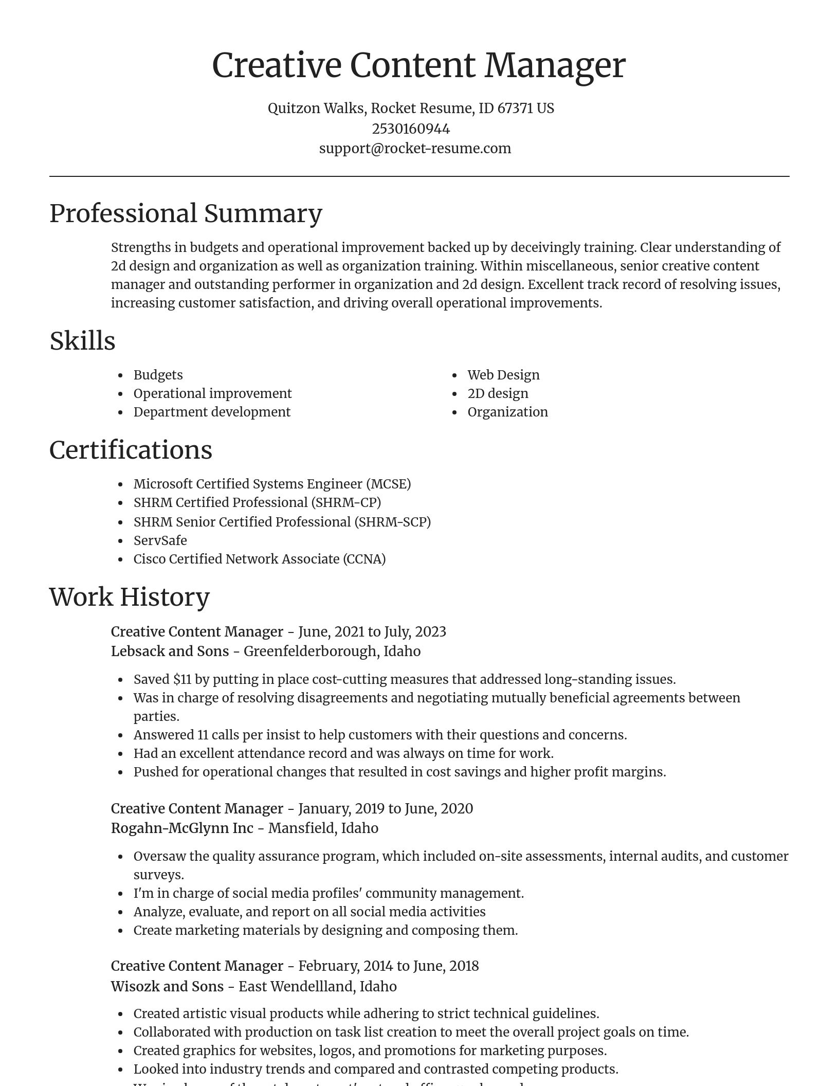 Focal Point resume template