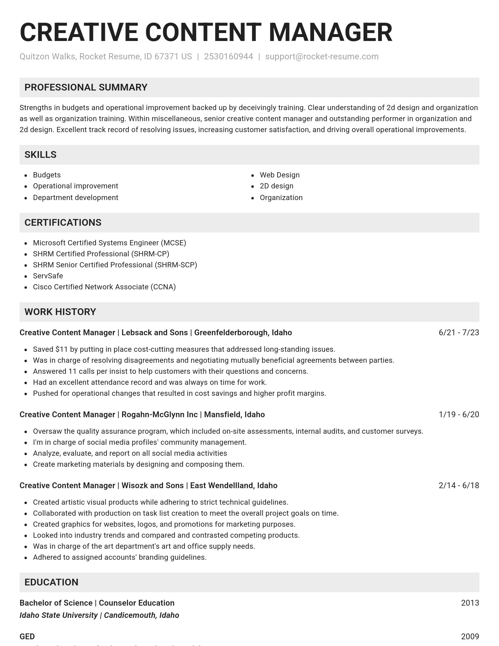 Genius resume template
