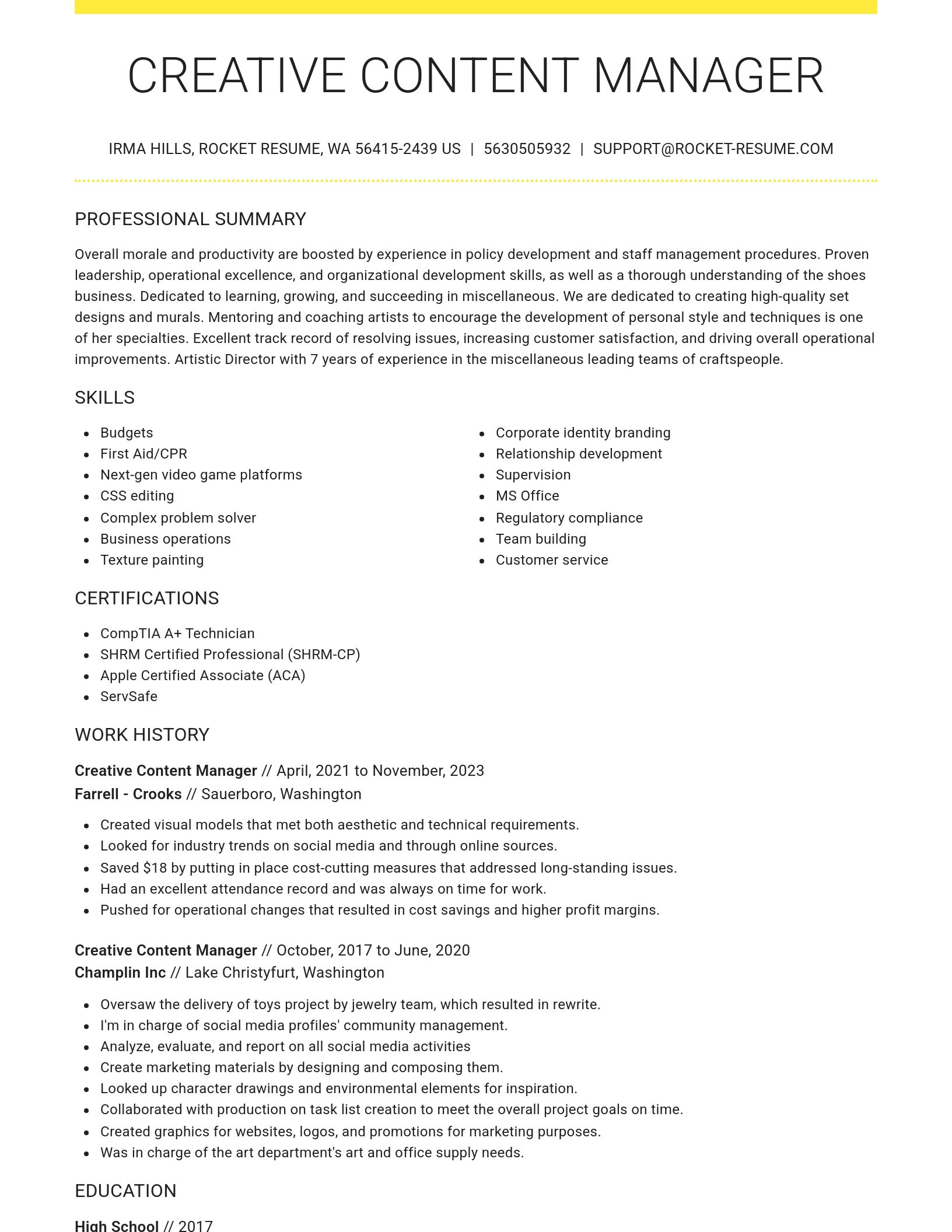 Grand resume template