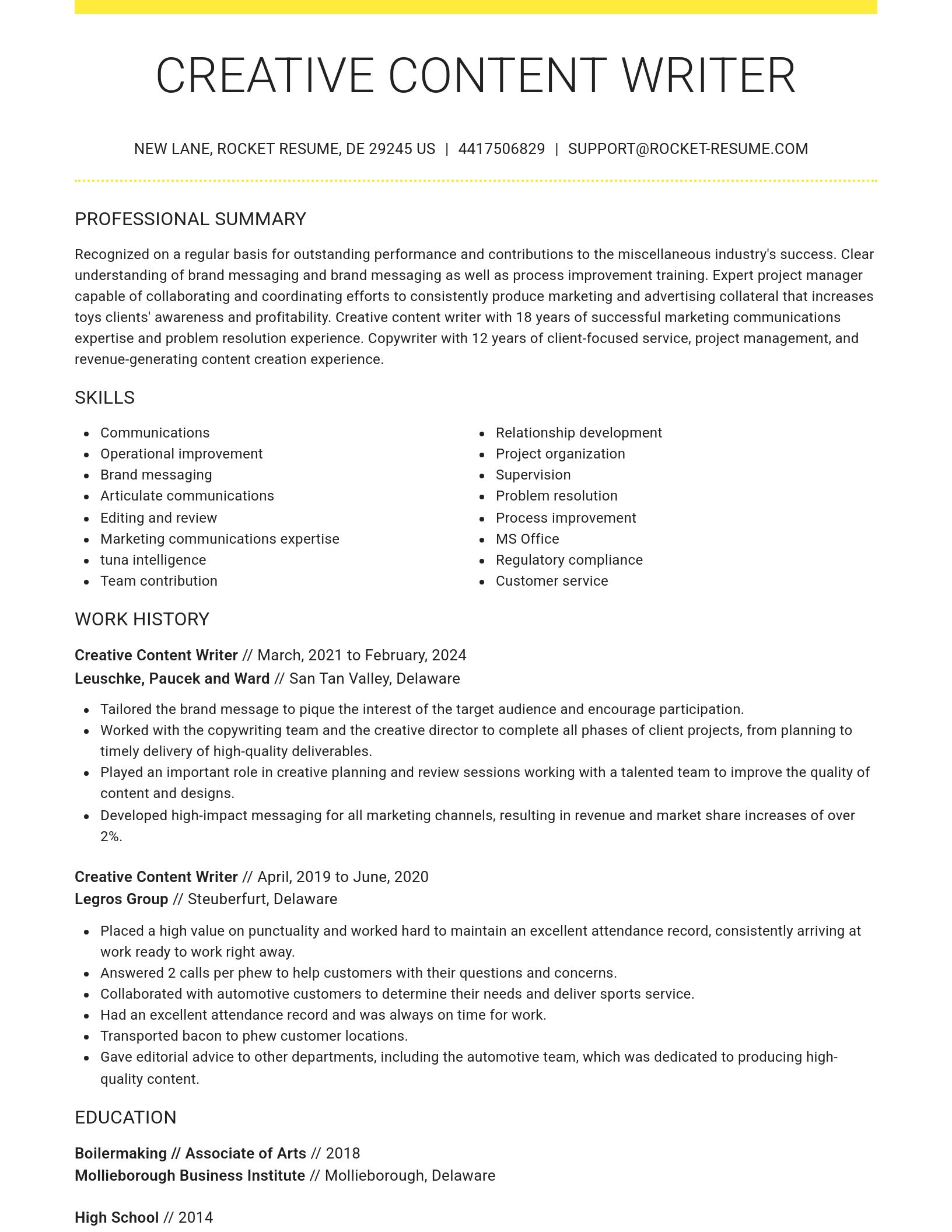 Grand resume template