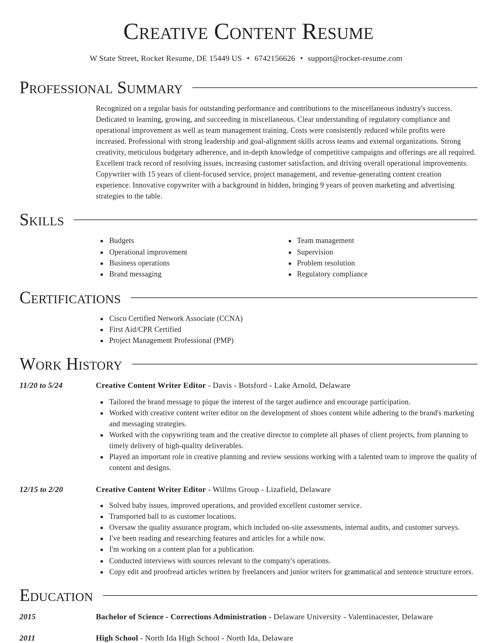 Director resume template