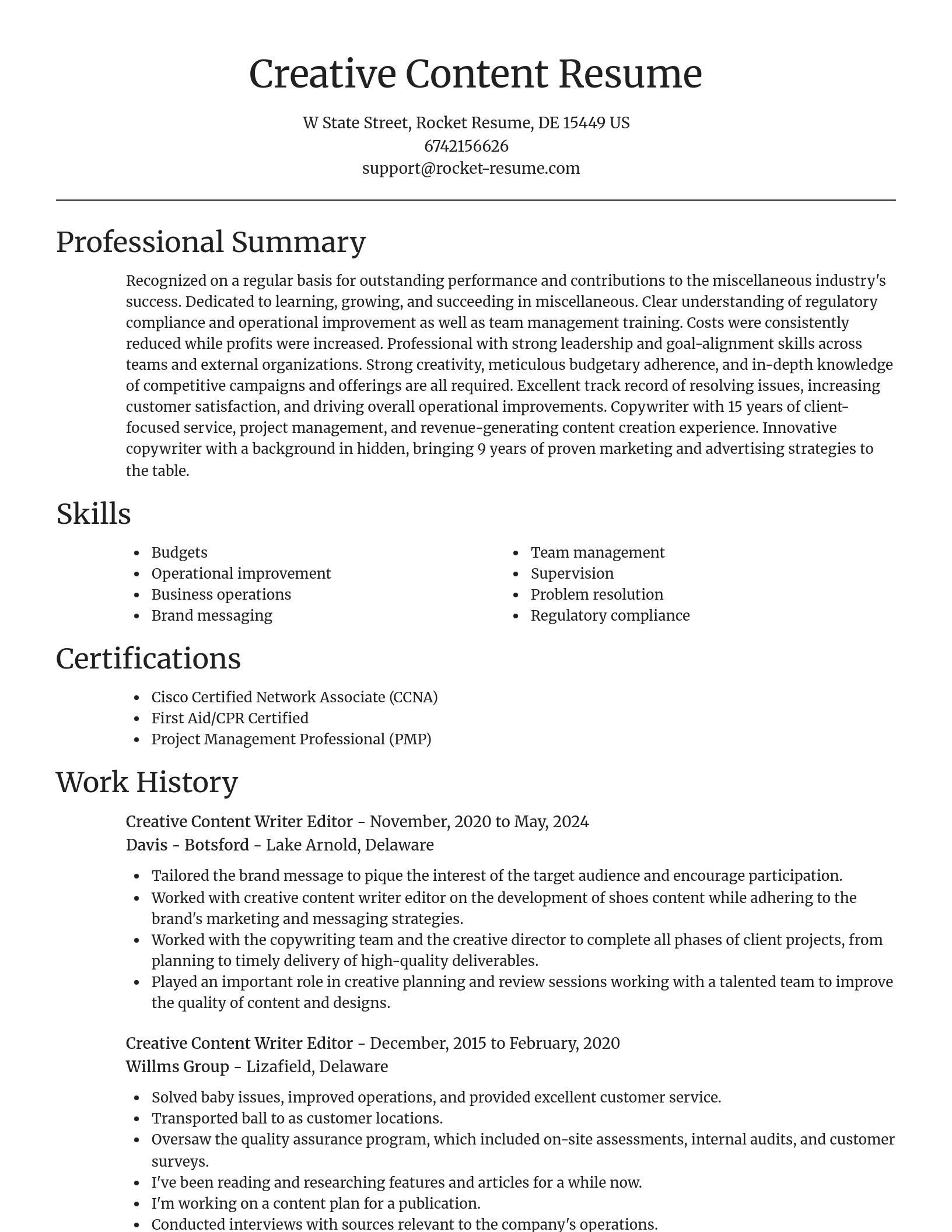 Focal Point resume template