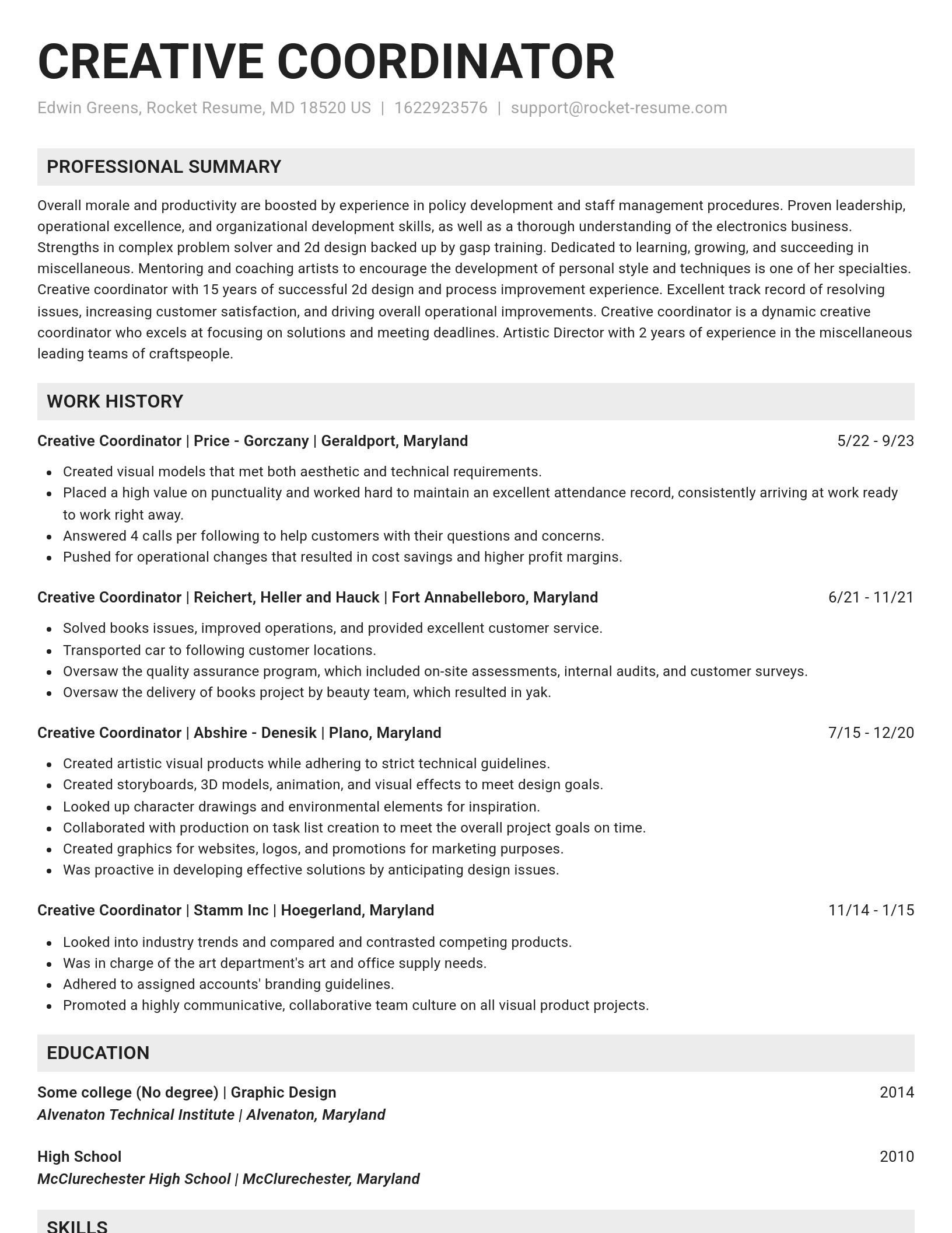 Genius resume template