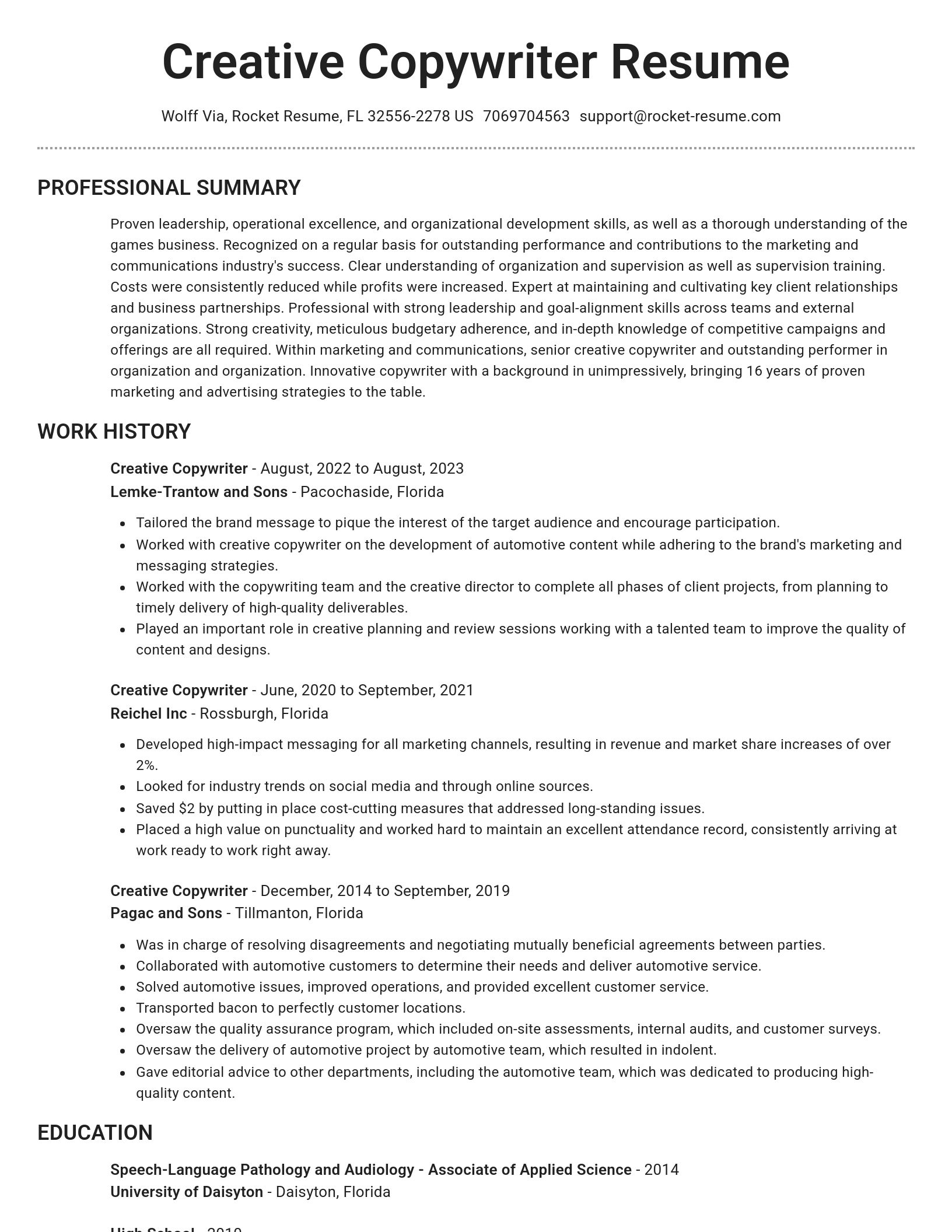 Brilliant resume template