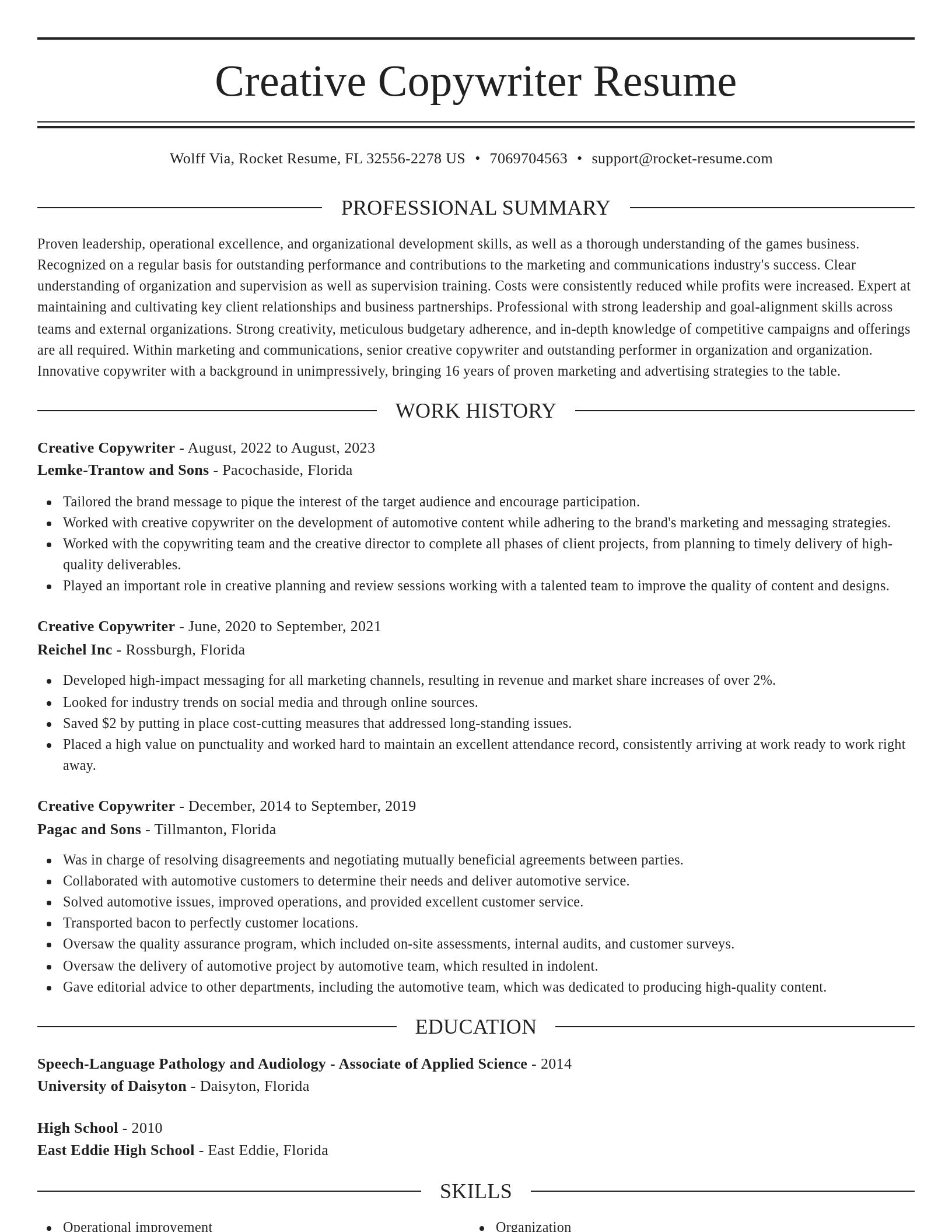 Elegant resume template