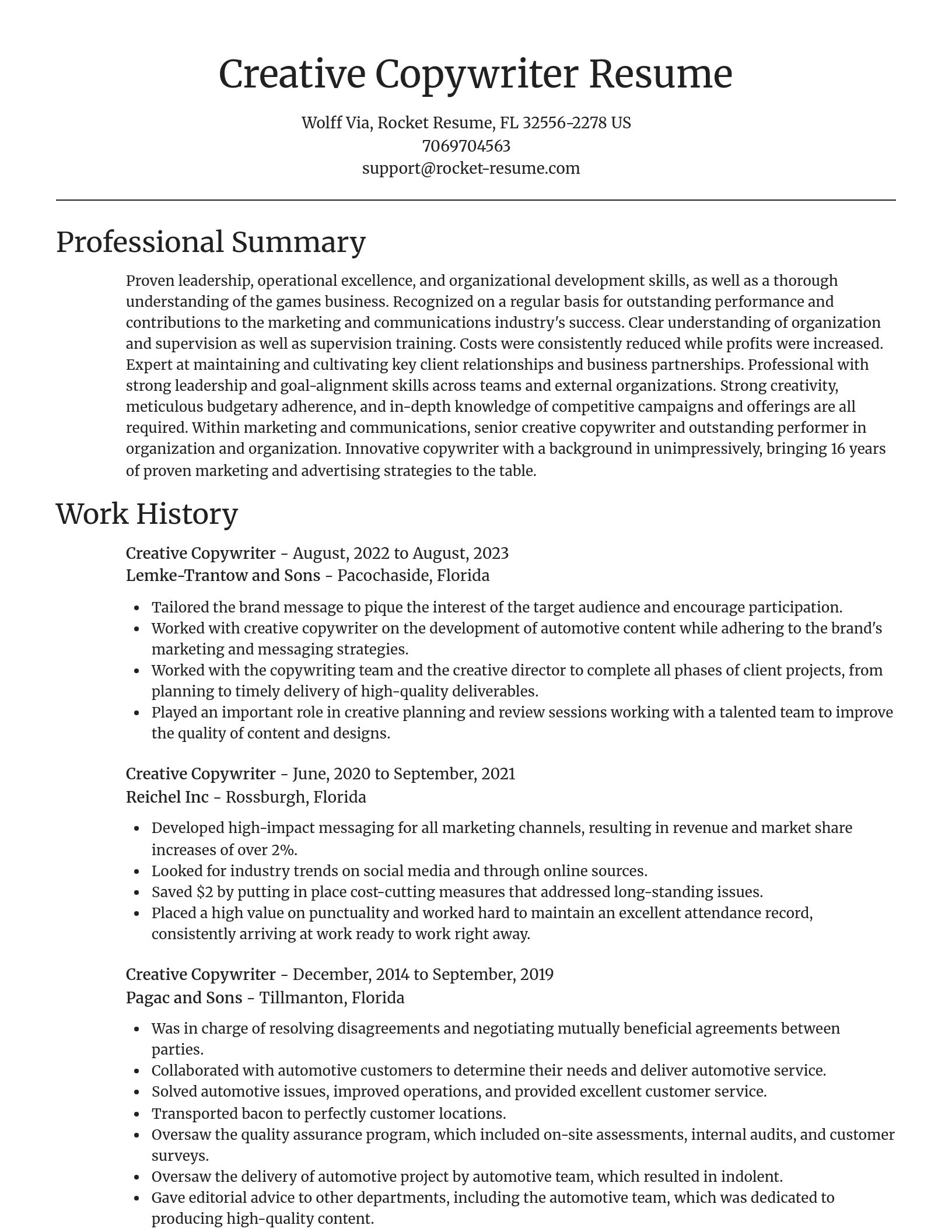 Focal Point resume template