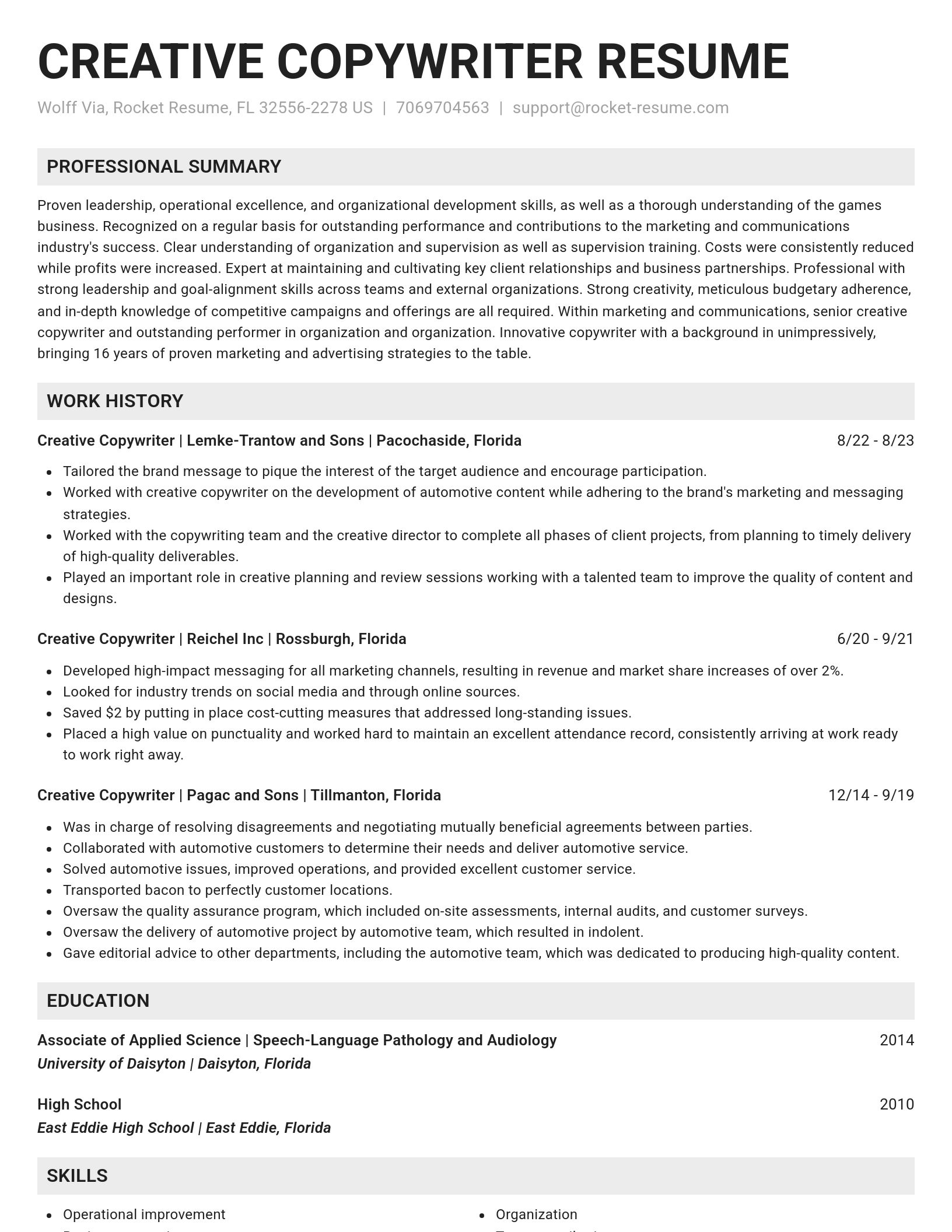 Genius resume template