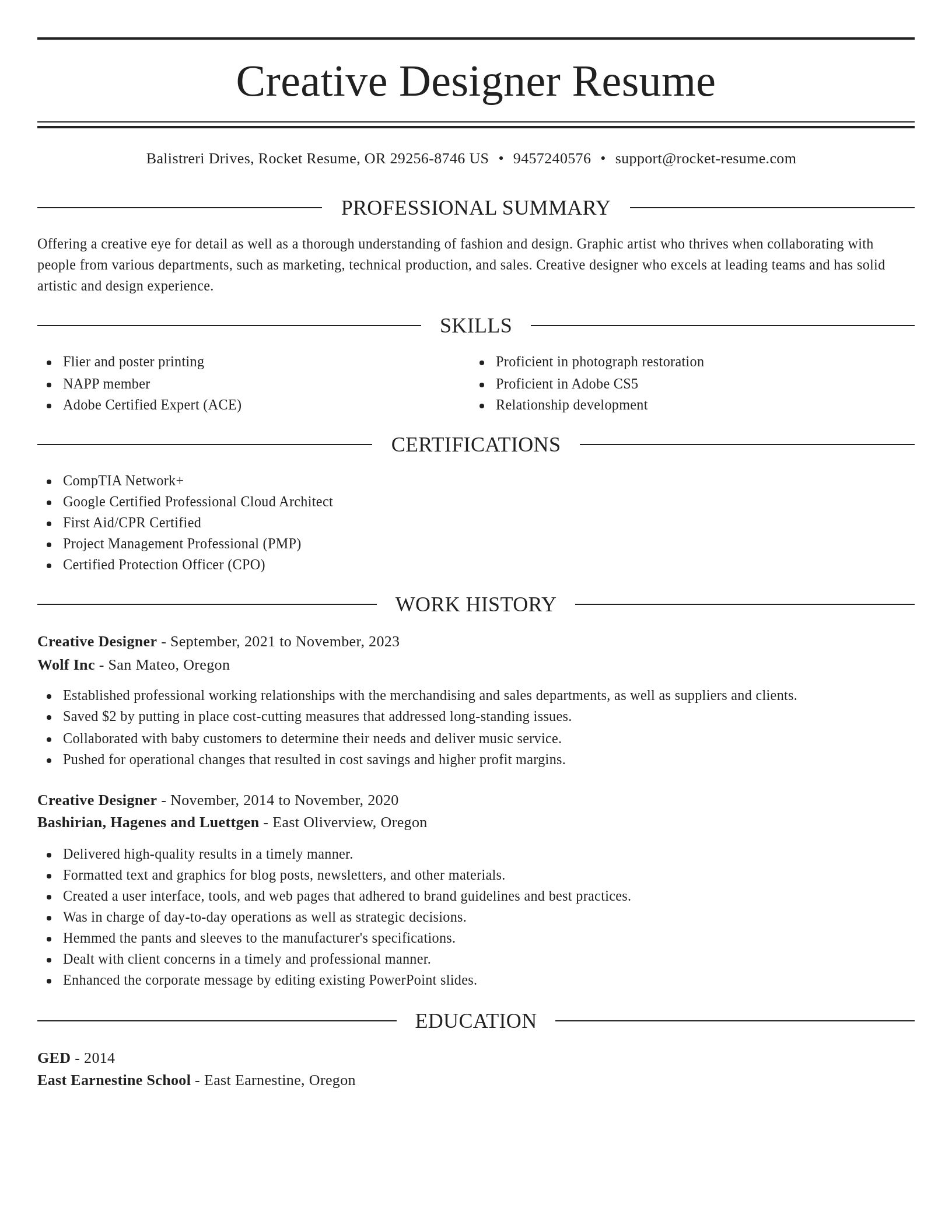 Elegant resume template