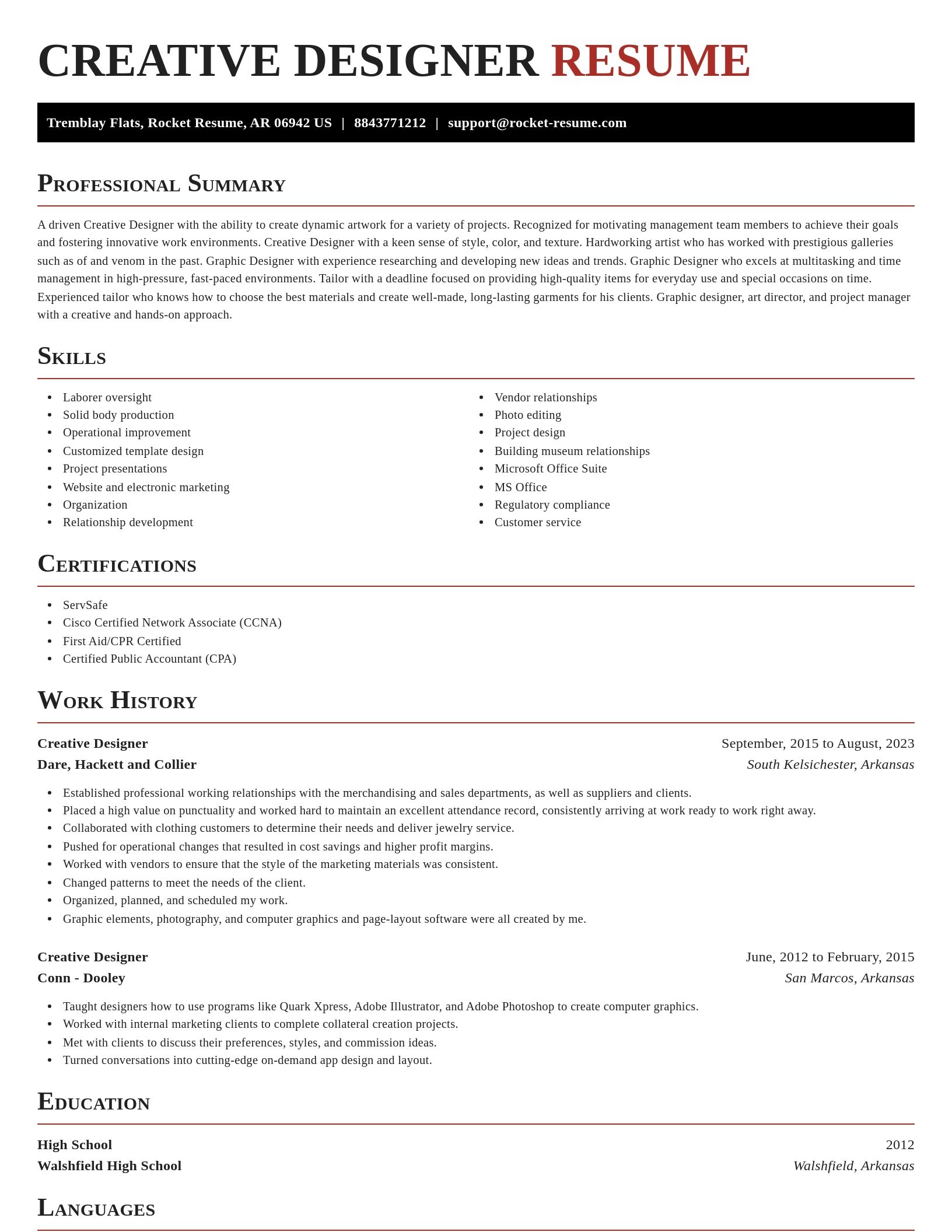 Exquisite resume template