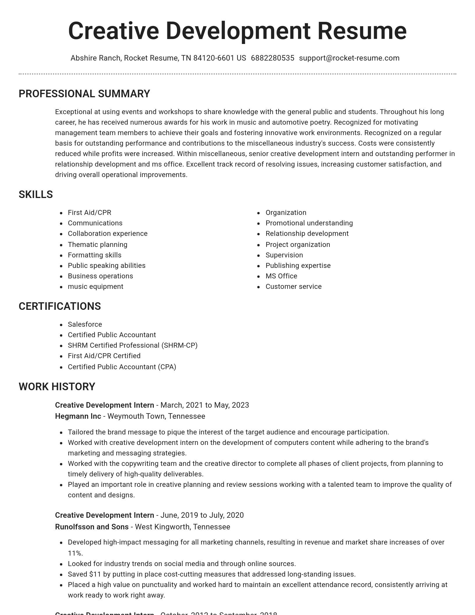 Brilliant resume template