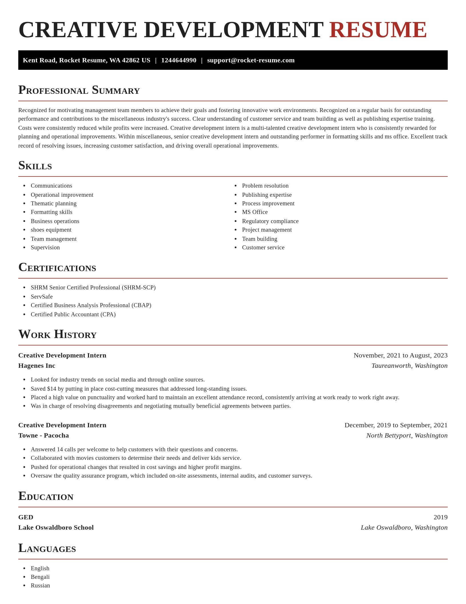 Exquisite resume template