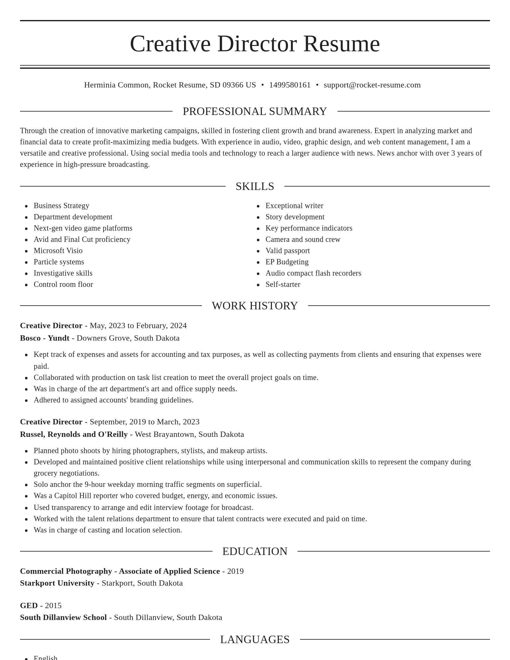 Elegant resume template