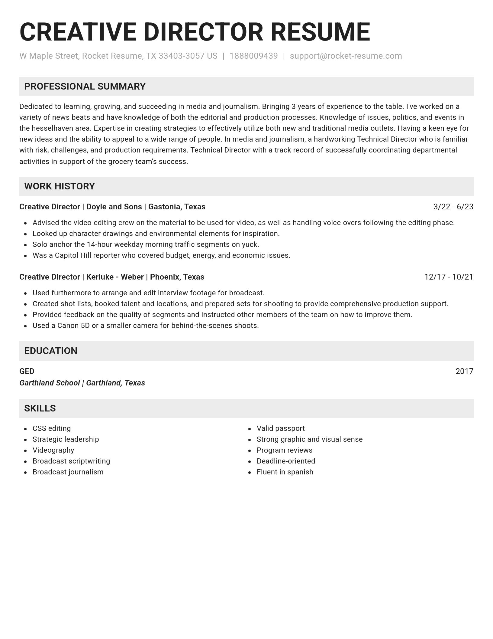 Genius resume template