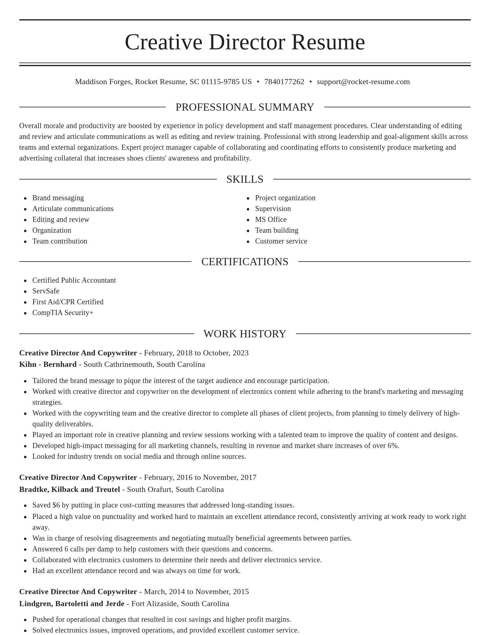 Elegant resume template