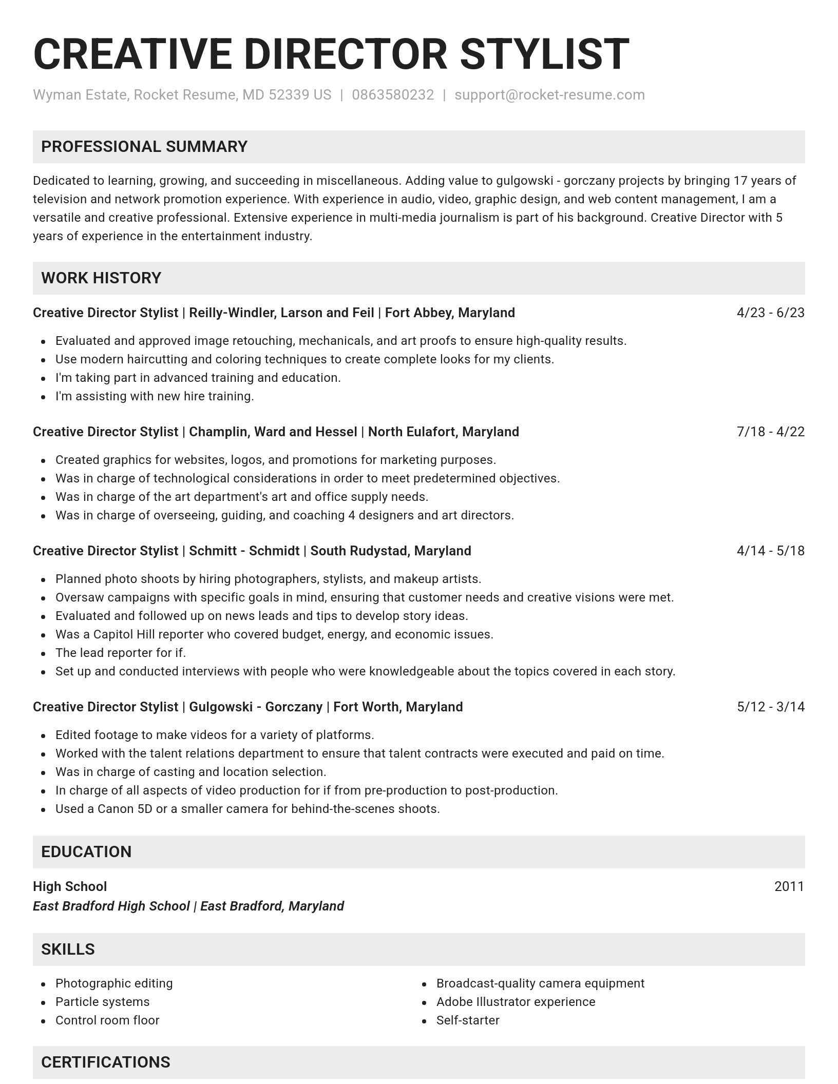 Genius resume template