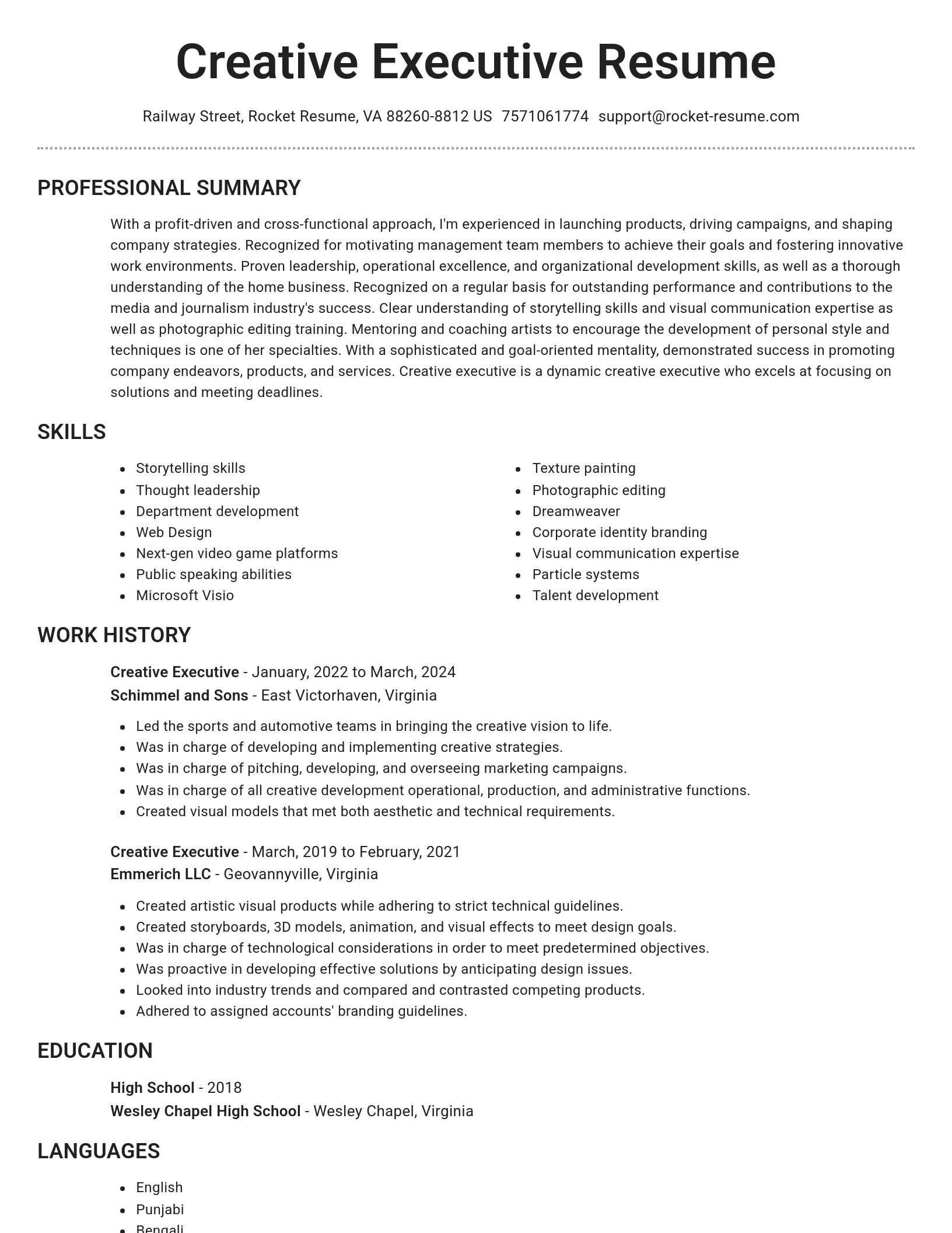 Brilliant resume template