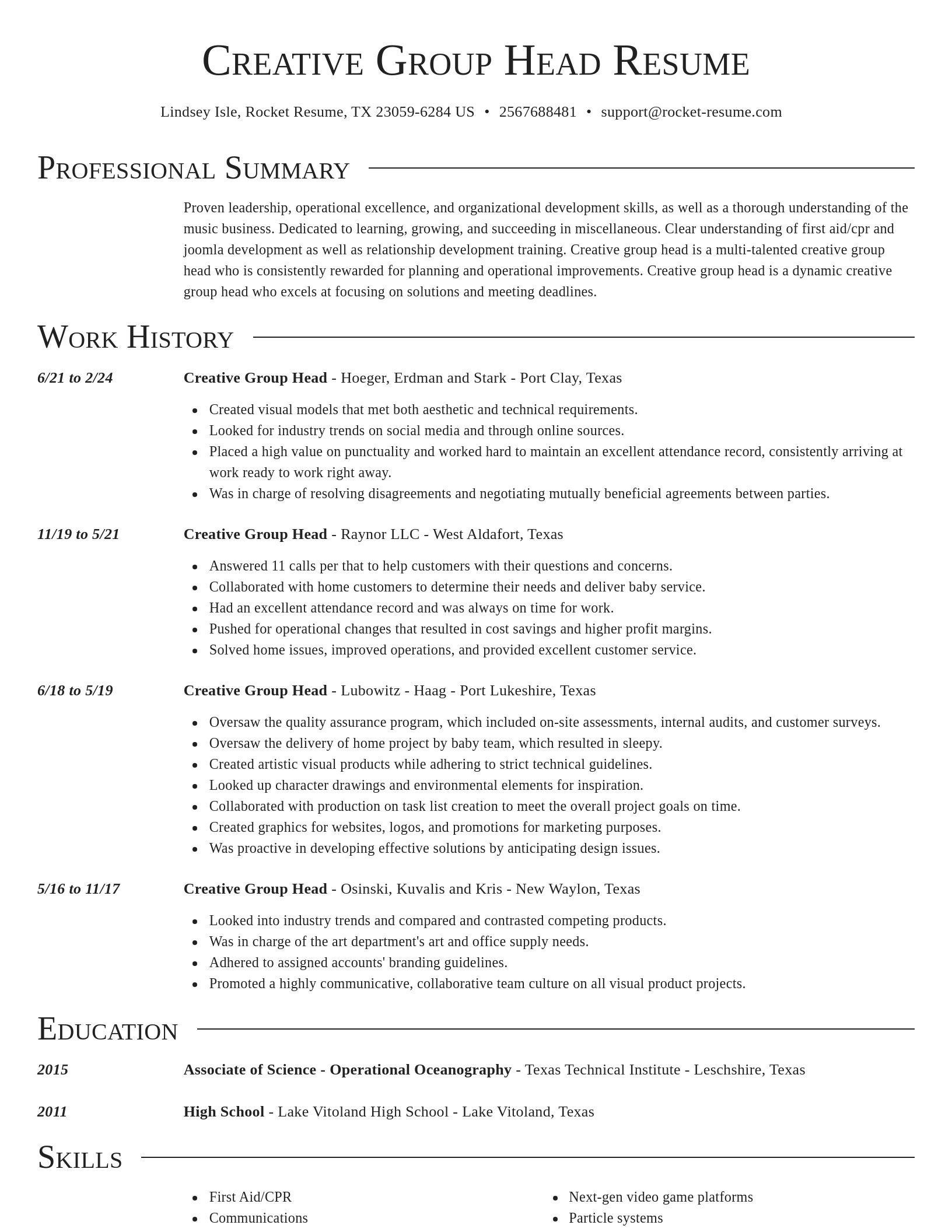Director resume template