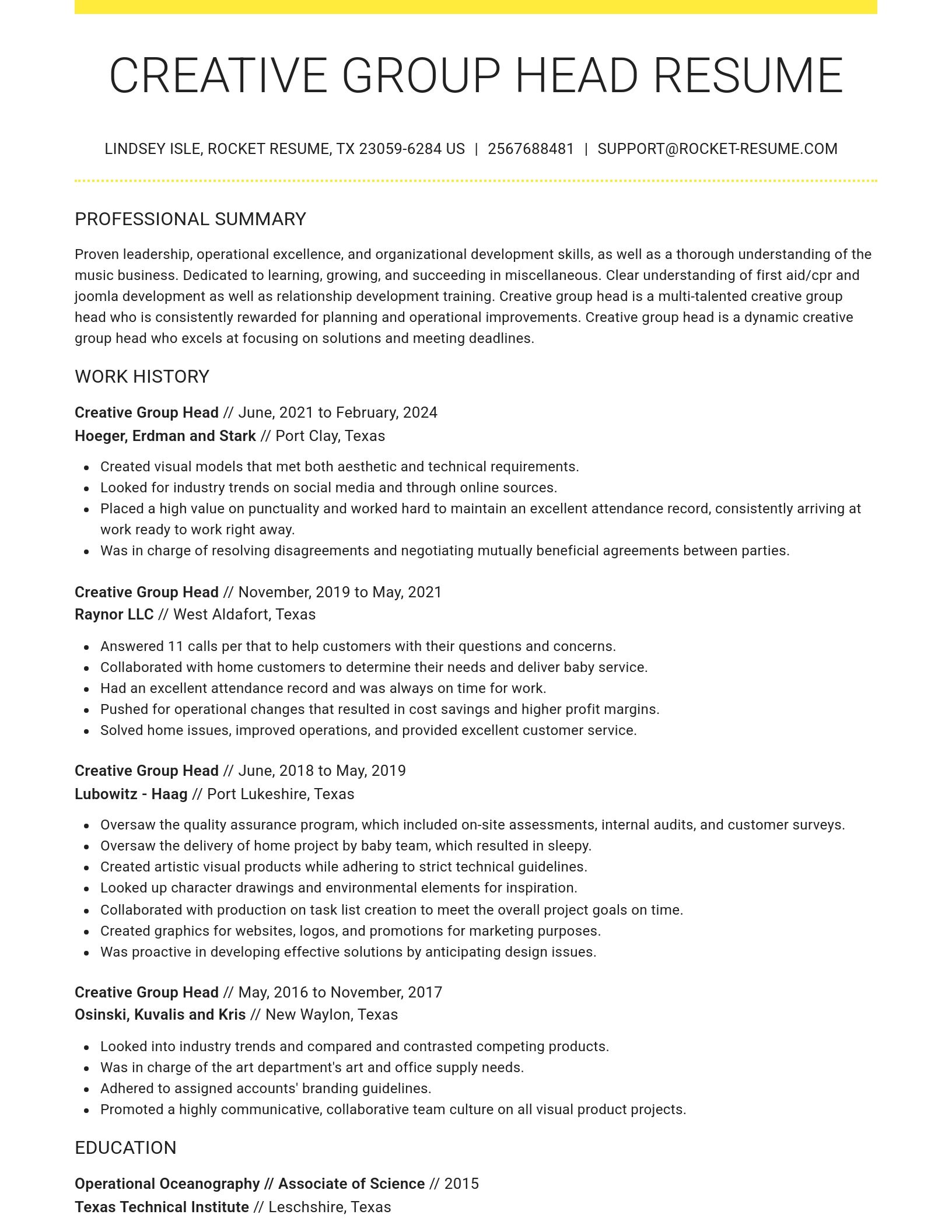 Grand resume template