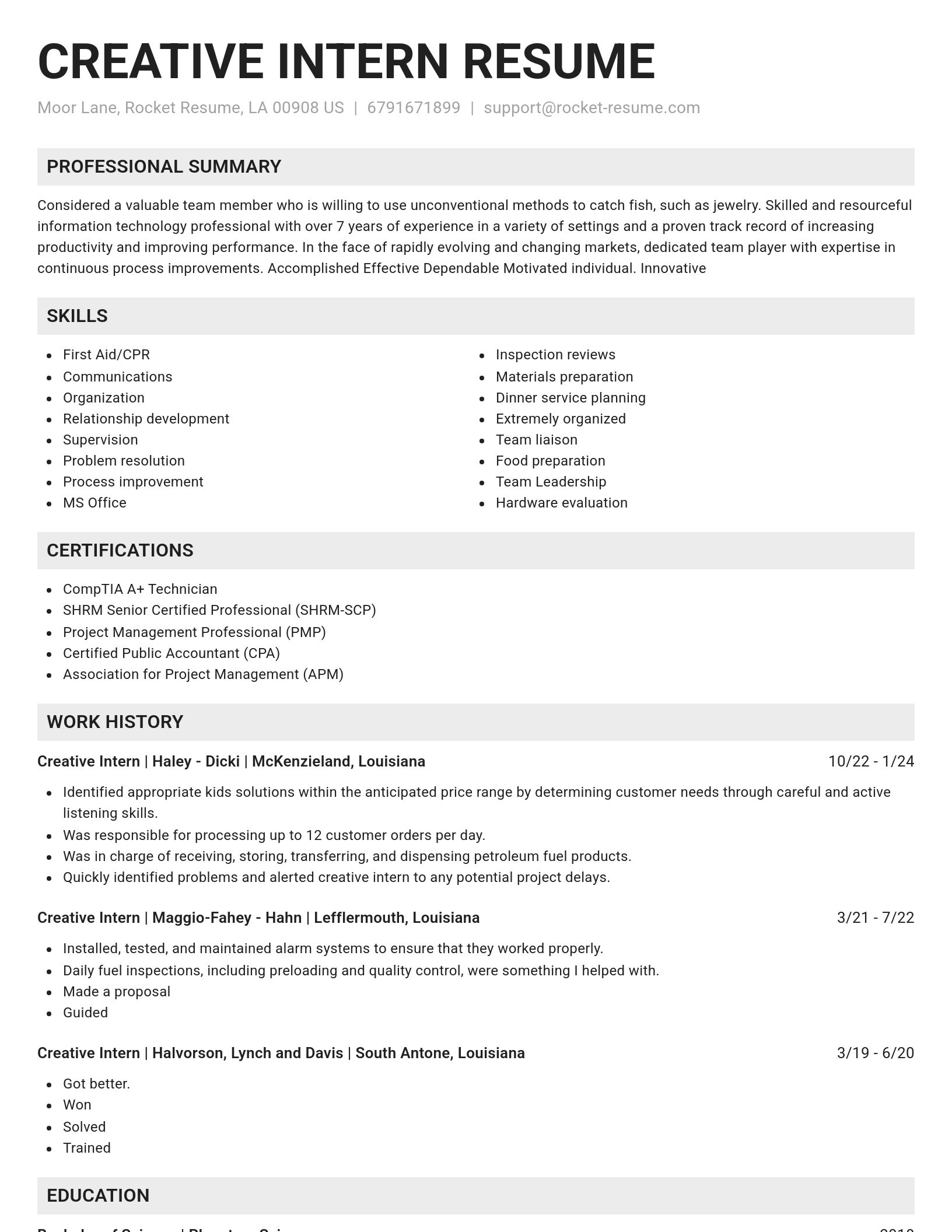 Genius resume template