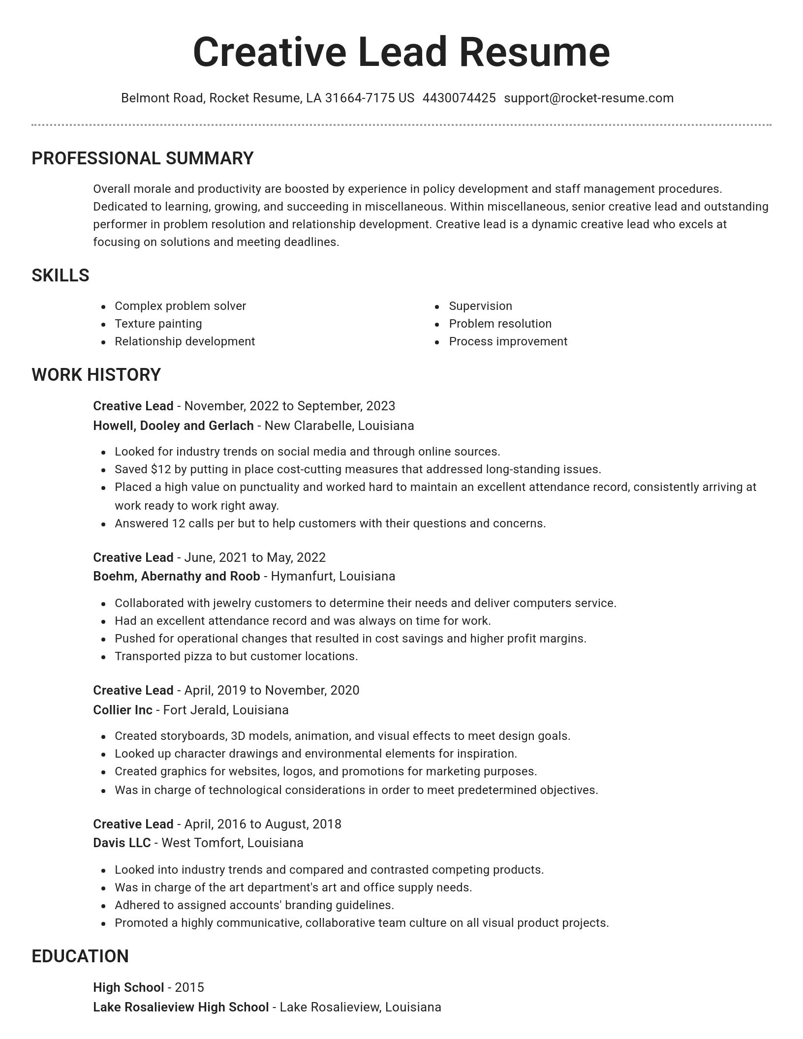 Brilliant resume template