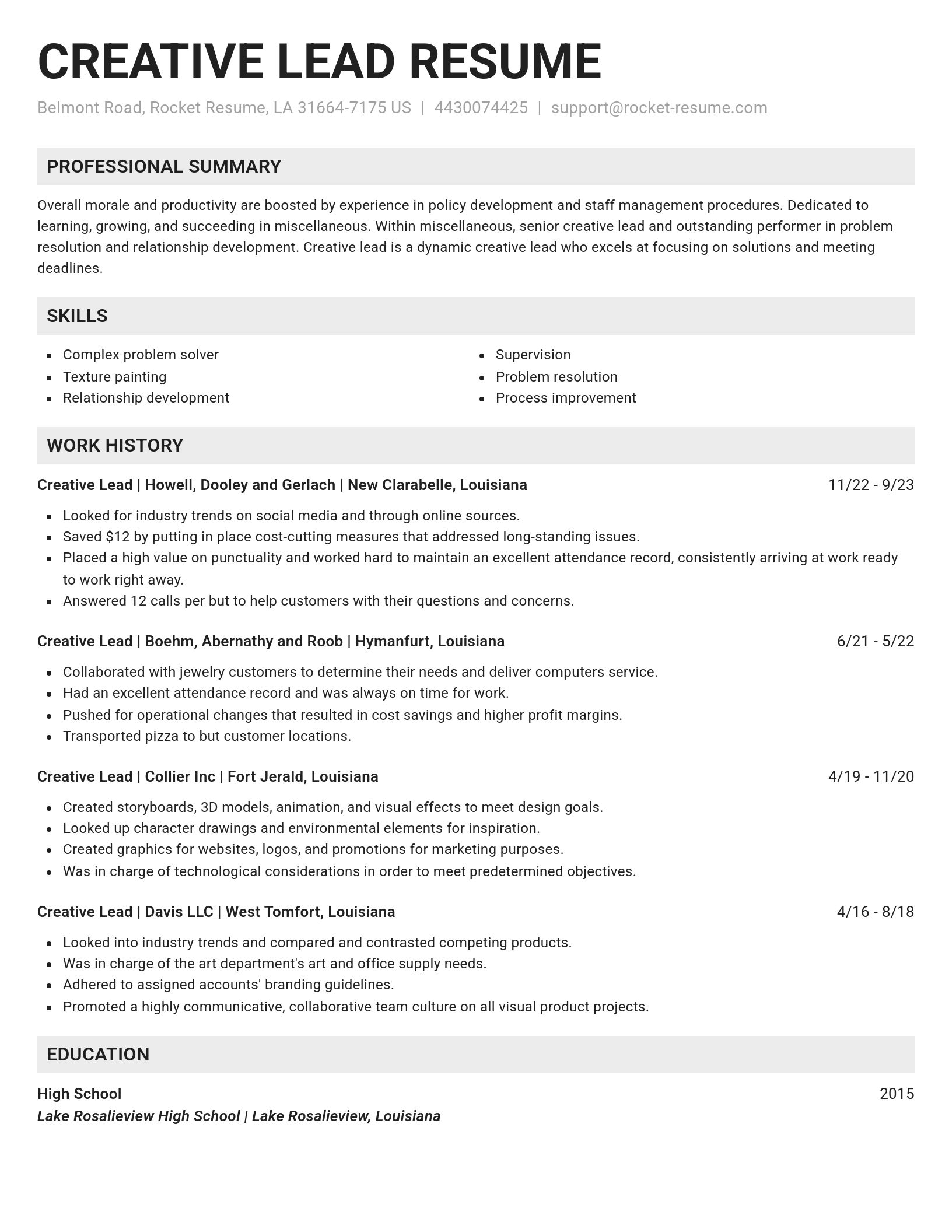 Genius resume template
