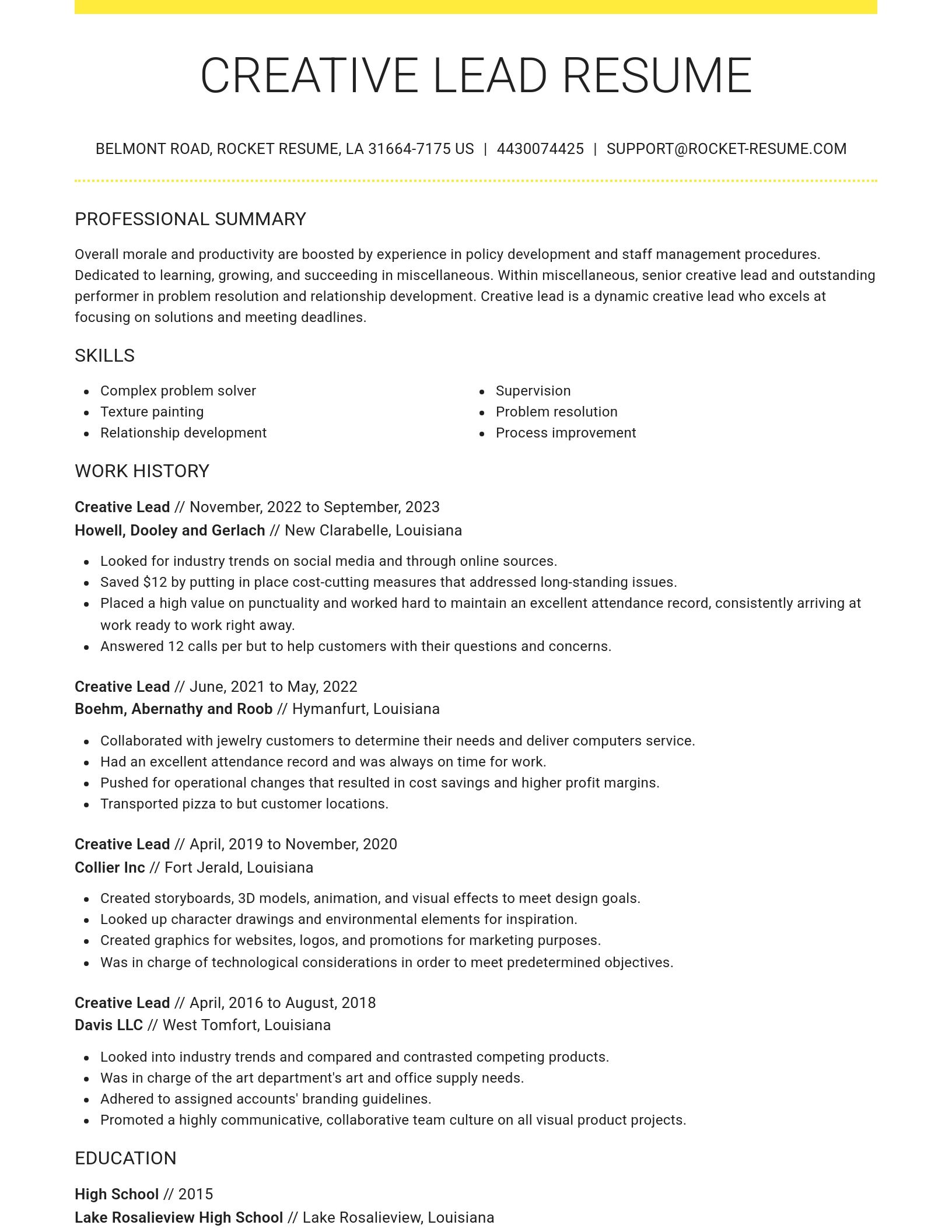 Grand resume template