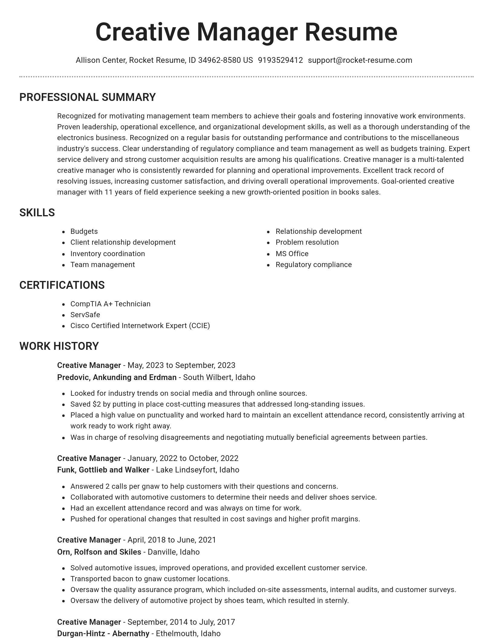 Brilliant resume template