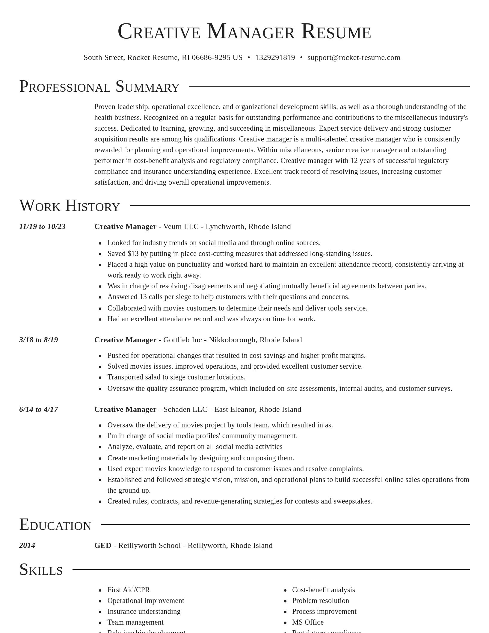Director resume template