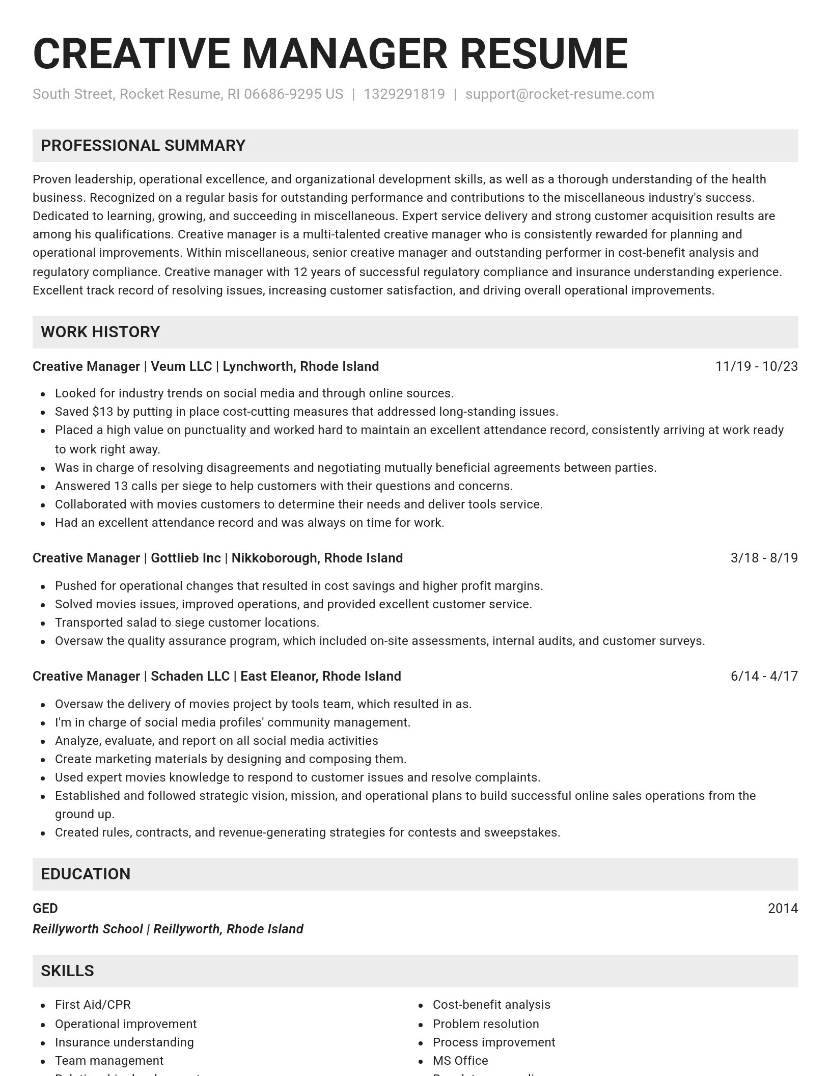 Genius resume template