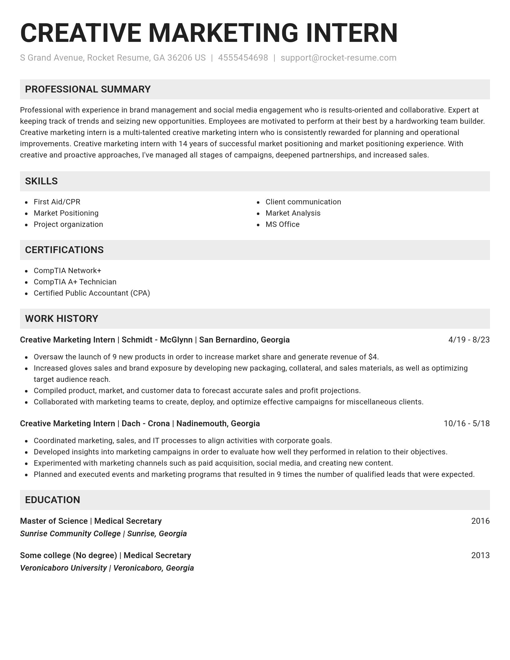 Genius resume template