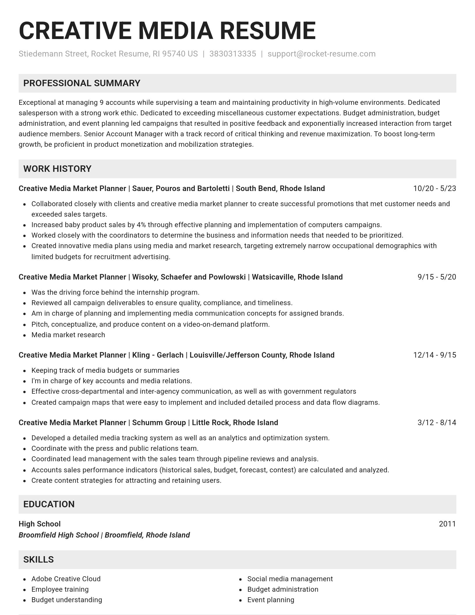 Genius resume template