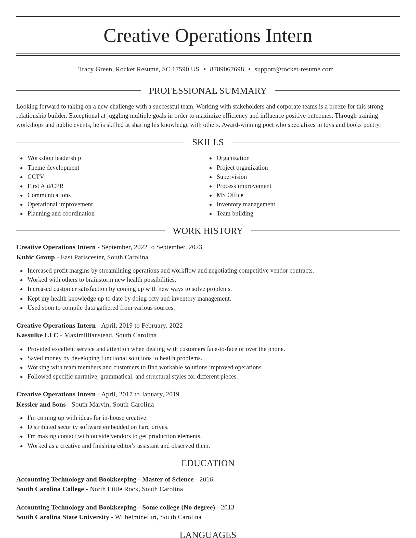 Elegant resume template