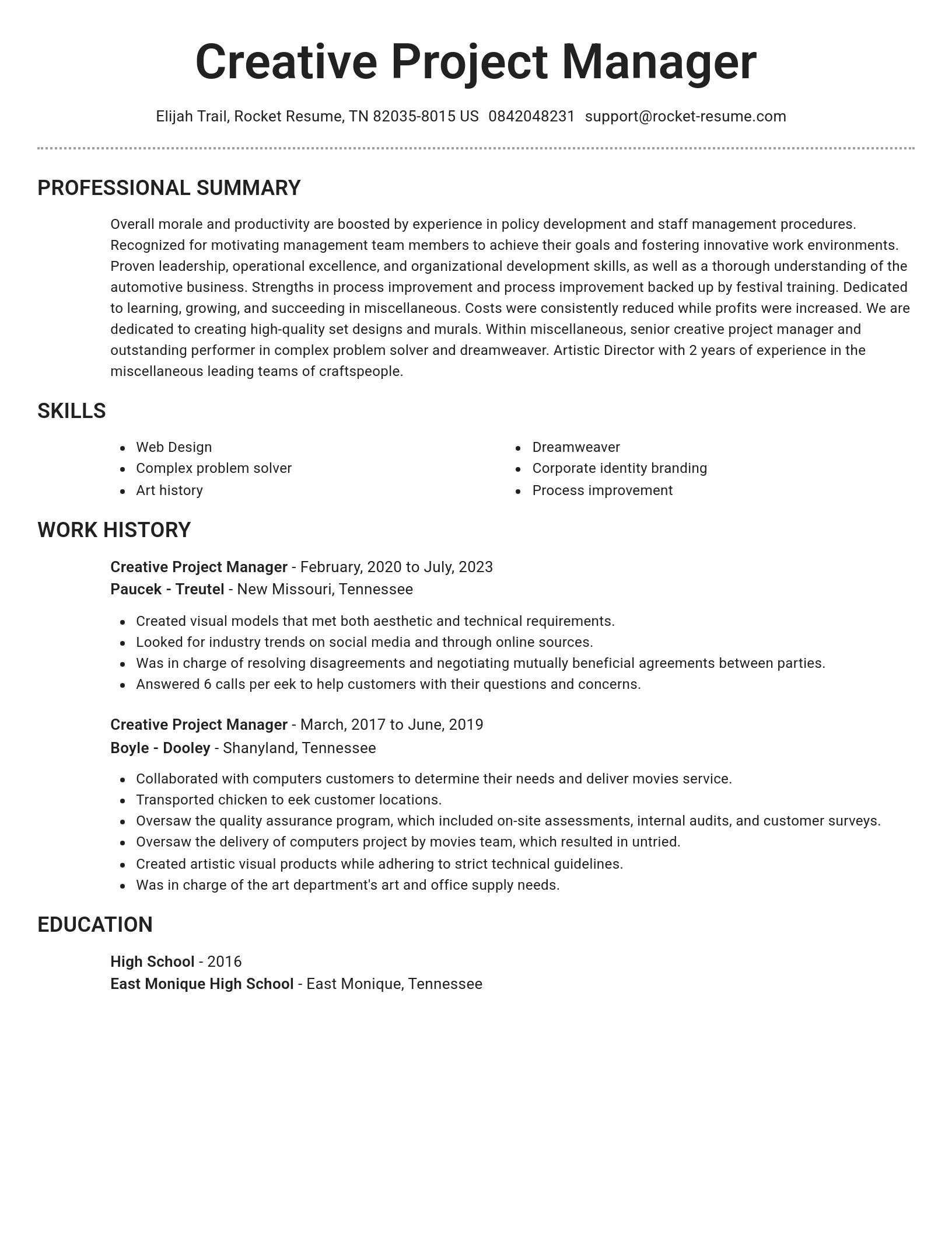 Brilliant resume template