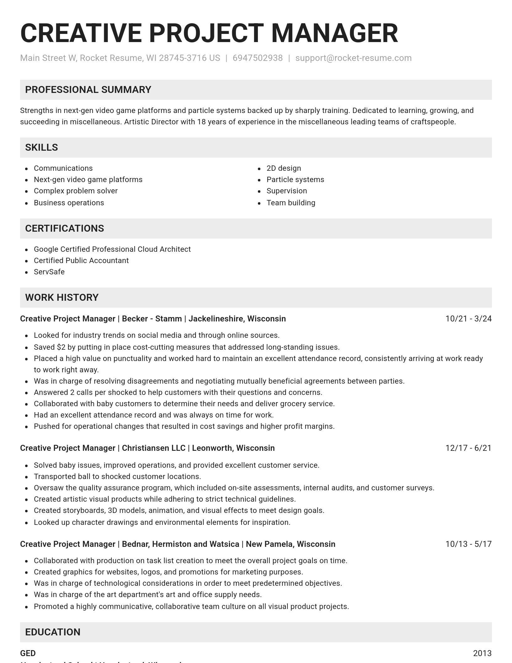 Genius resume template