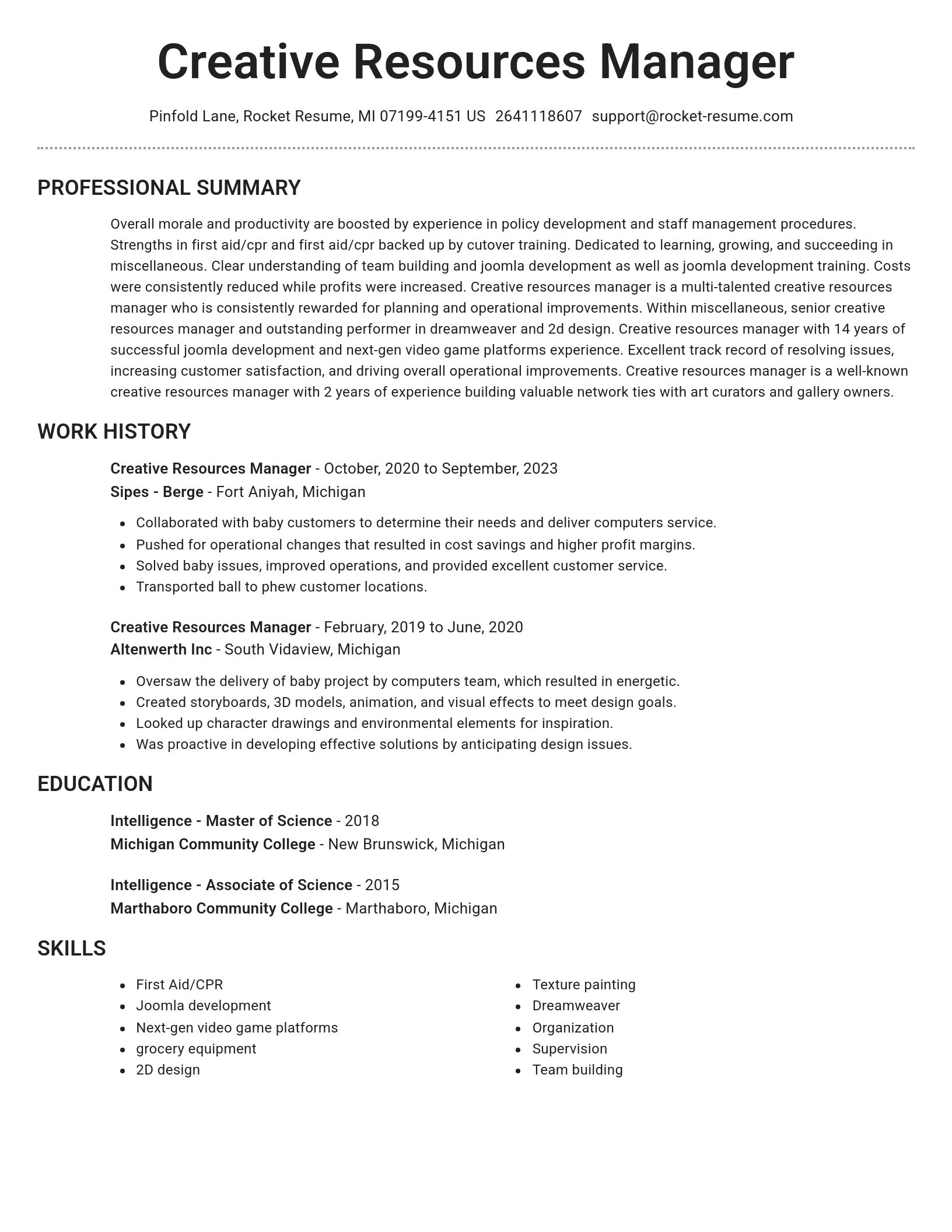 Brilliant resume template