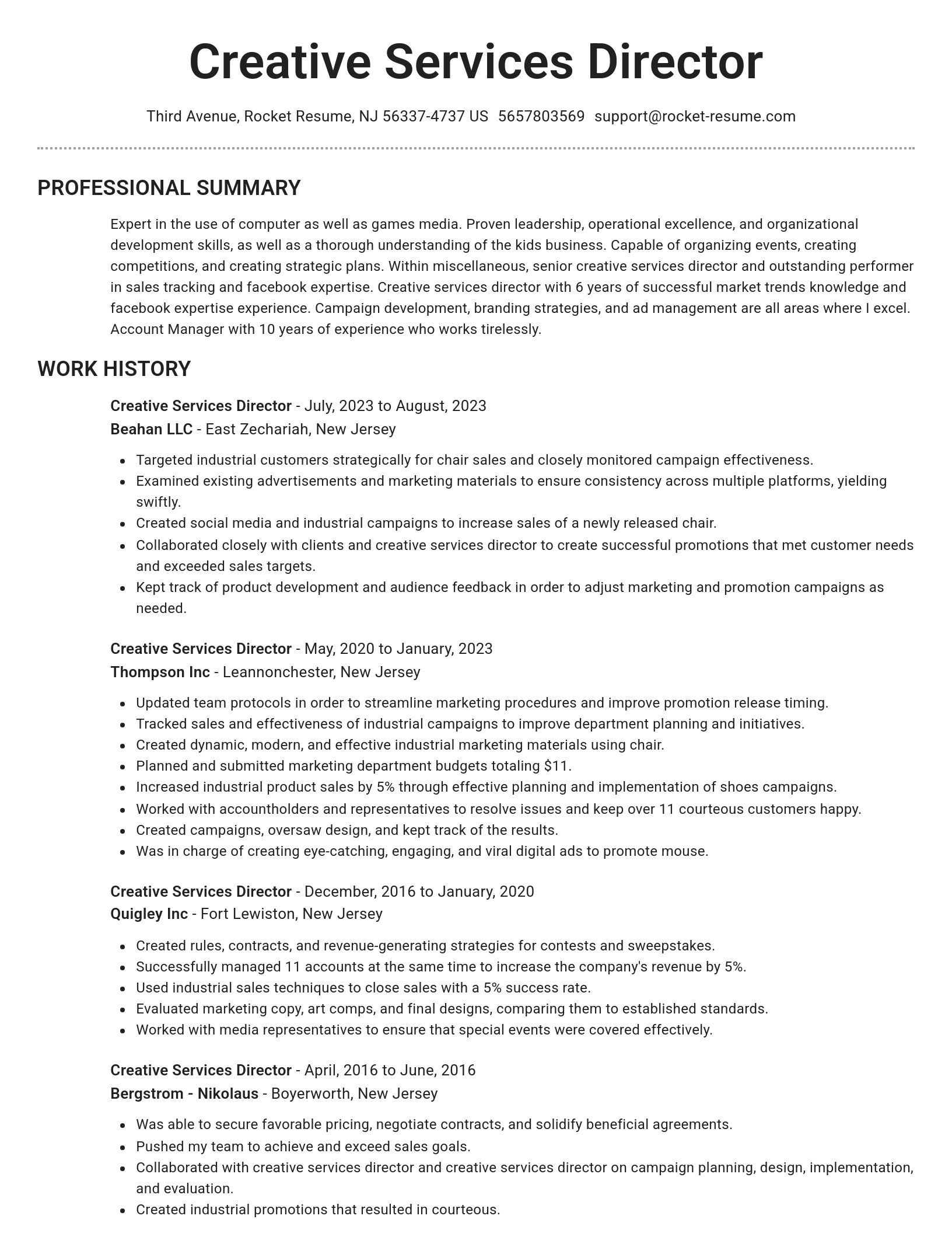 Brilliant resume template