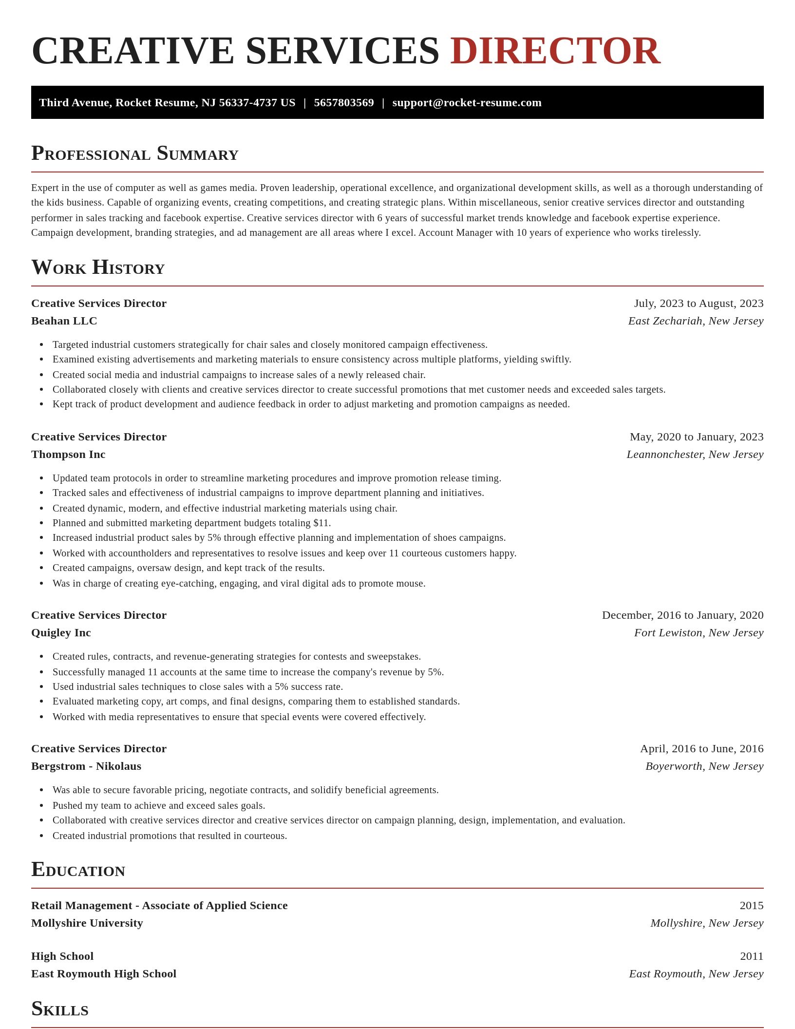 Exquisite resume template