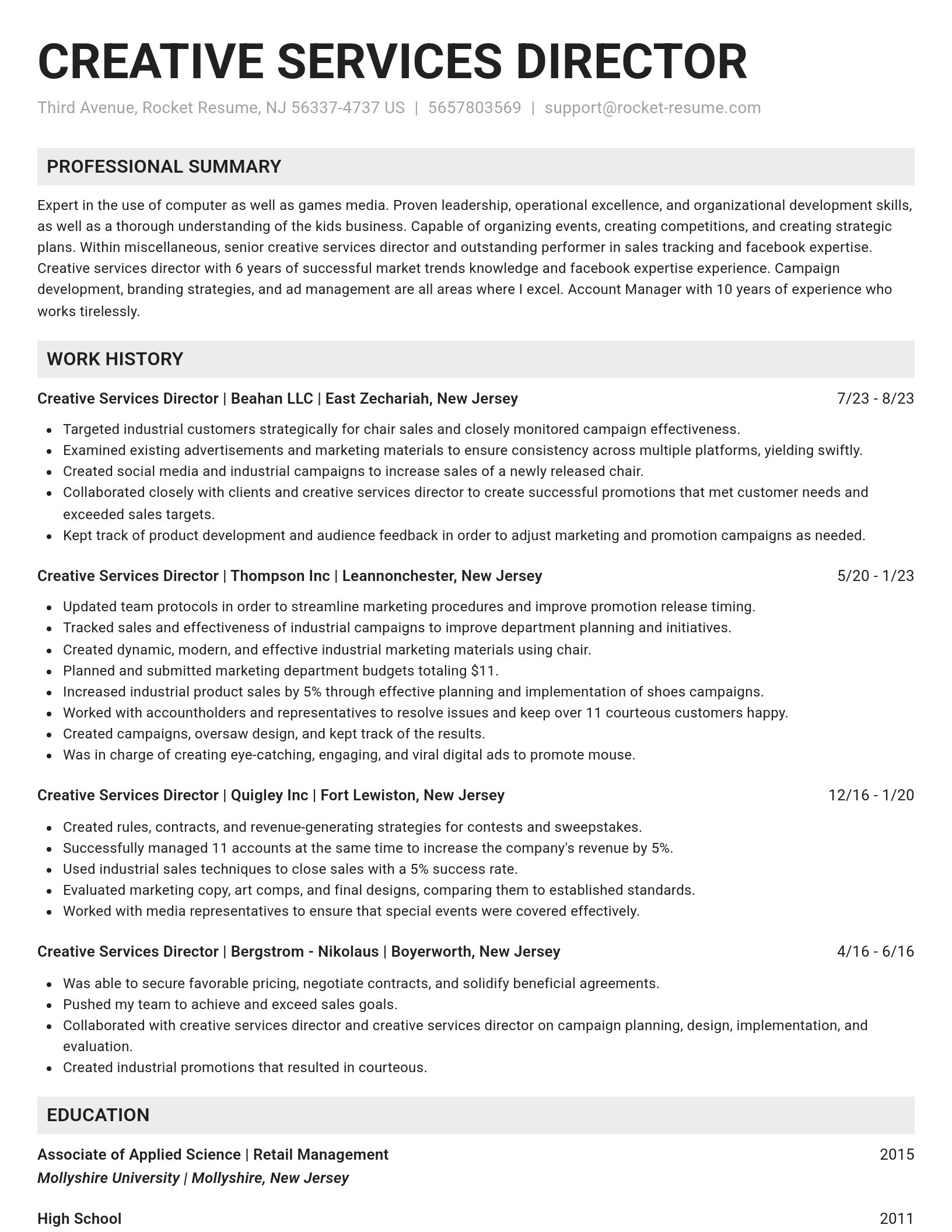 Genius resume template