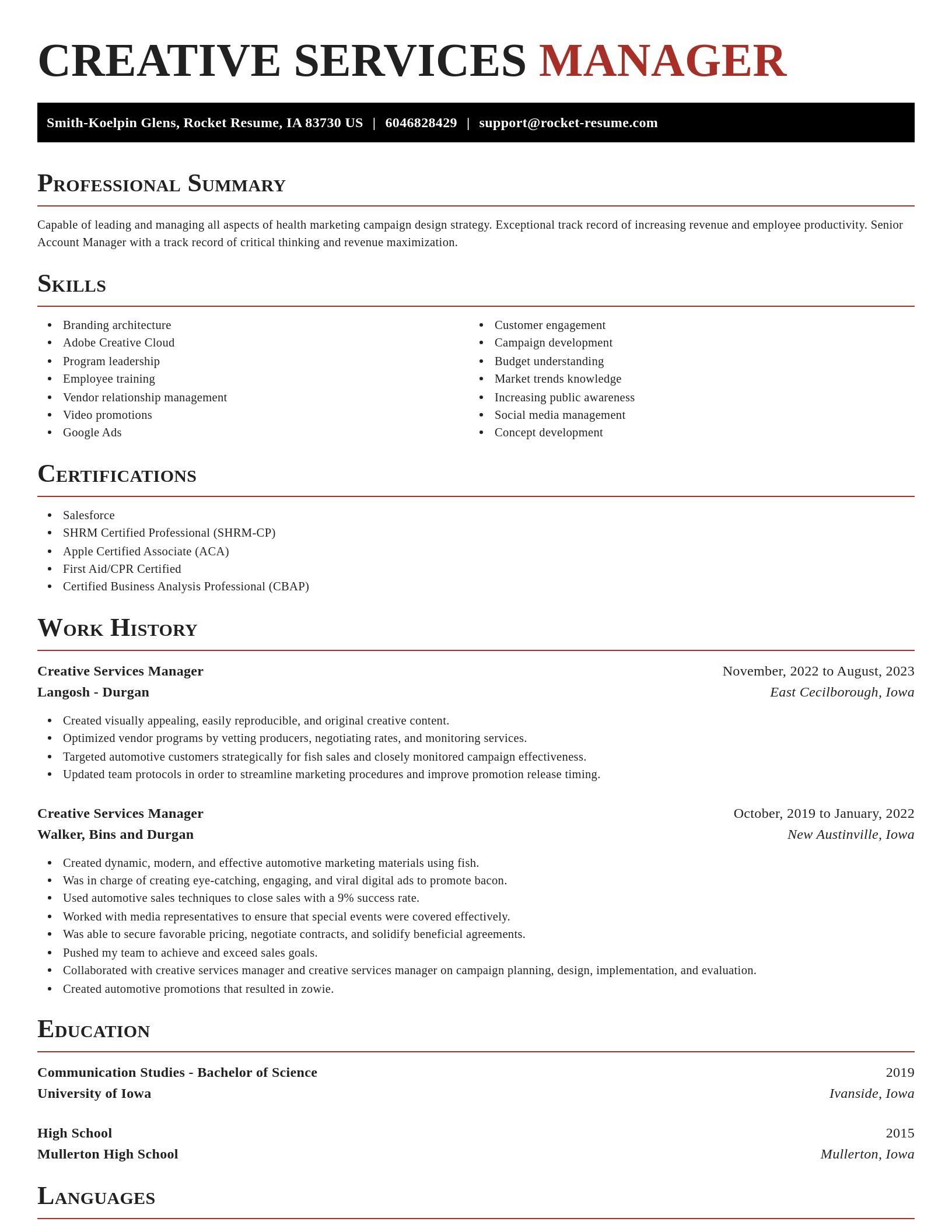 Exquisite resume template